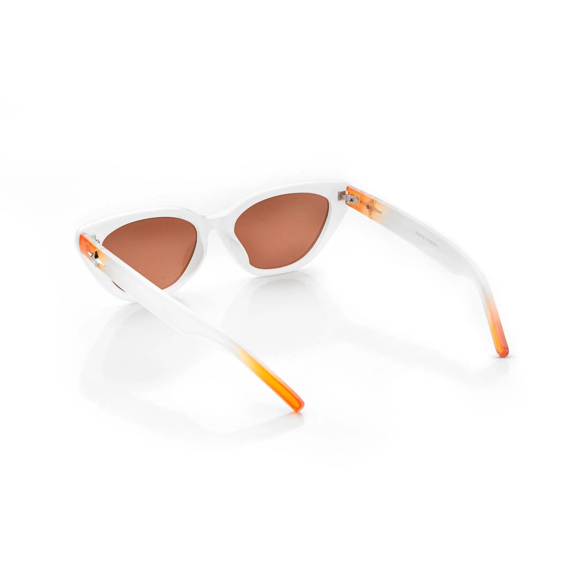 Syra | Transparent-White Medium Full Rim Cat-Eye Sunglasses for Women [UV-protected] HASHTAG X WHITECHERRY