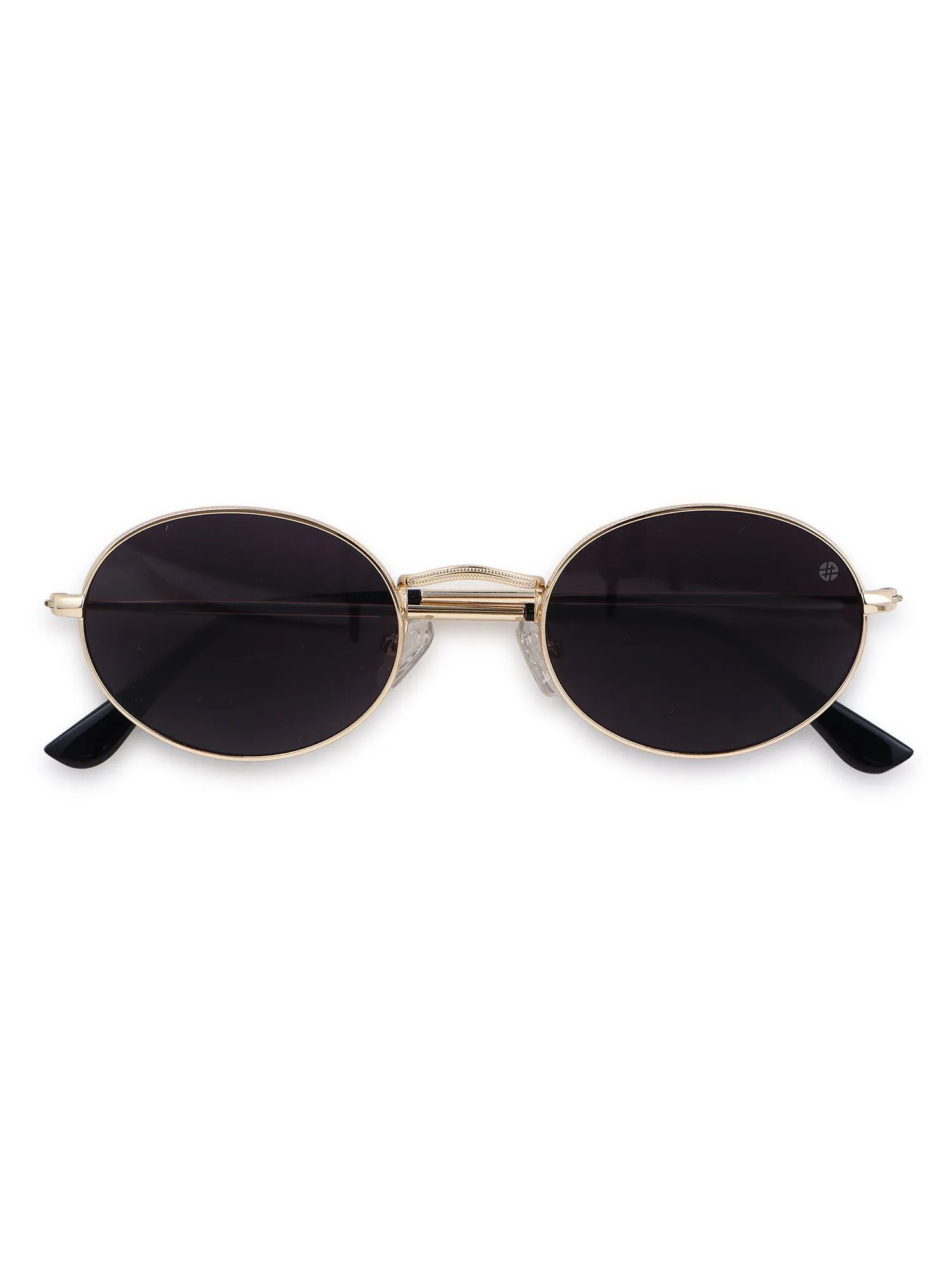 Nimbra | Golden Small Full Rim Oval Sunglasses for Women [UV-protected]