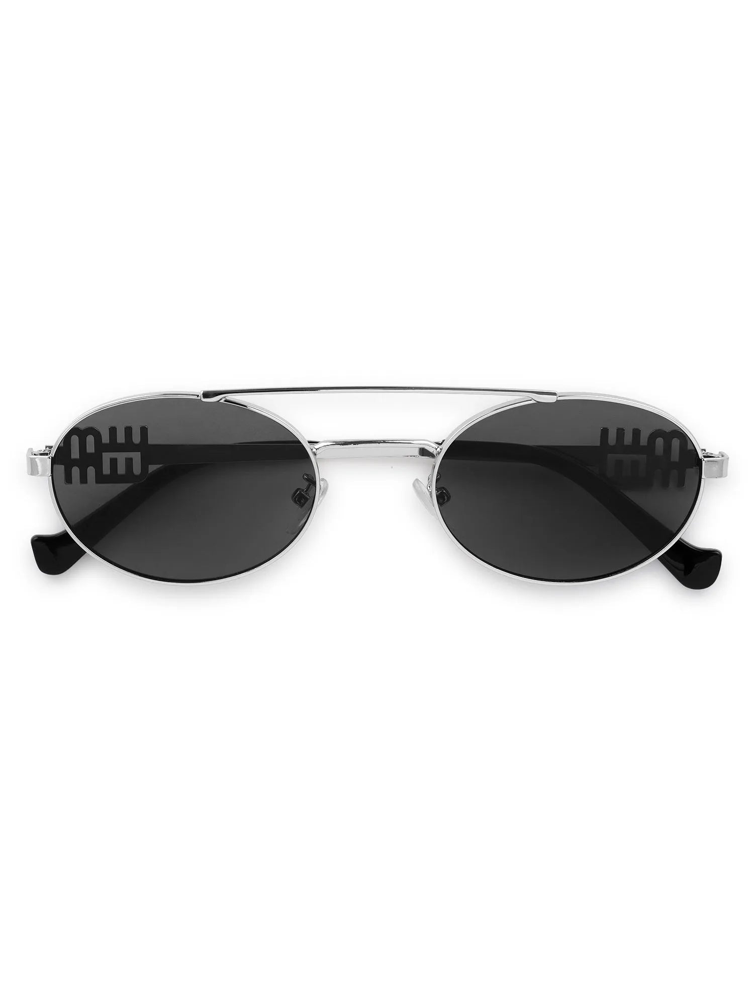 Stralium | Grey Large Full Rim Oval Sunglasses for Women [UV-protected]