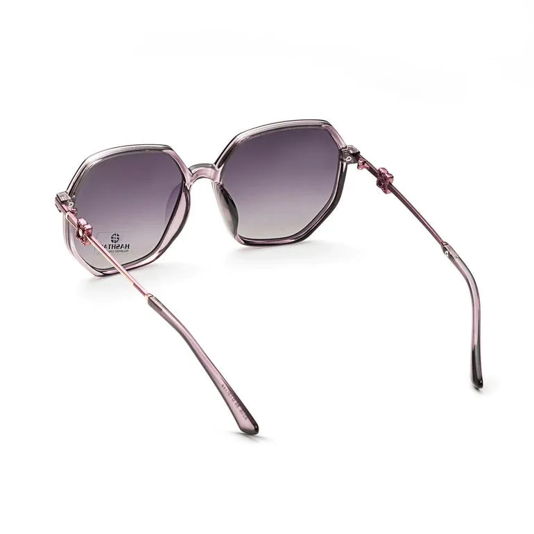 Fyreon | Purple Large Full Rim Hexagonal Sunglasses for Women [Polarized]
