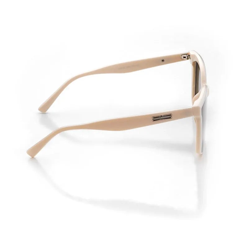 Lumor | Off -White Medium Full Rim Square Sunglasses for Women [UV-protected]