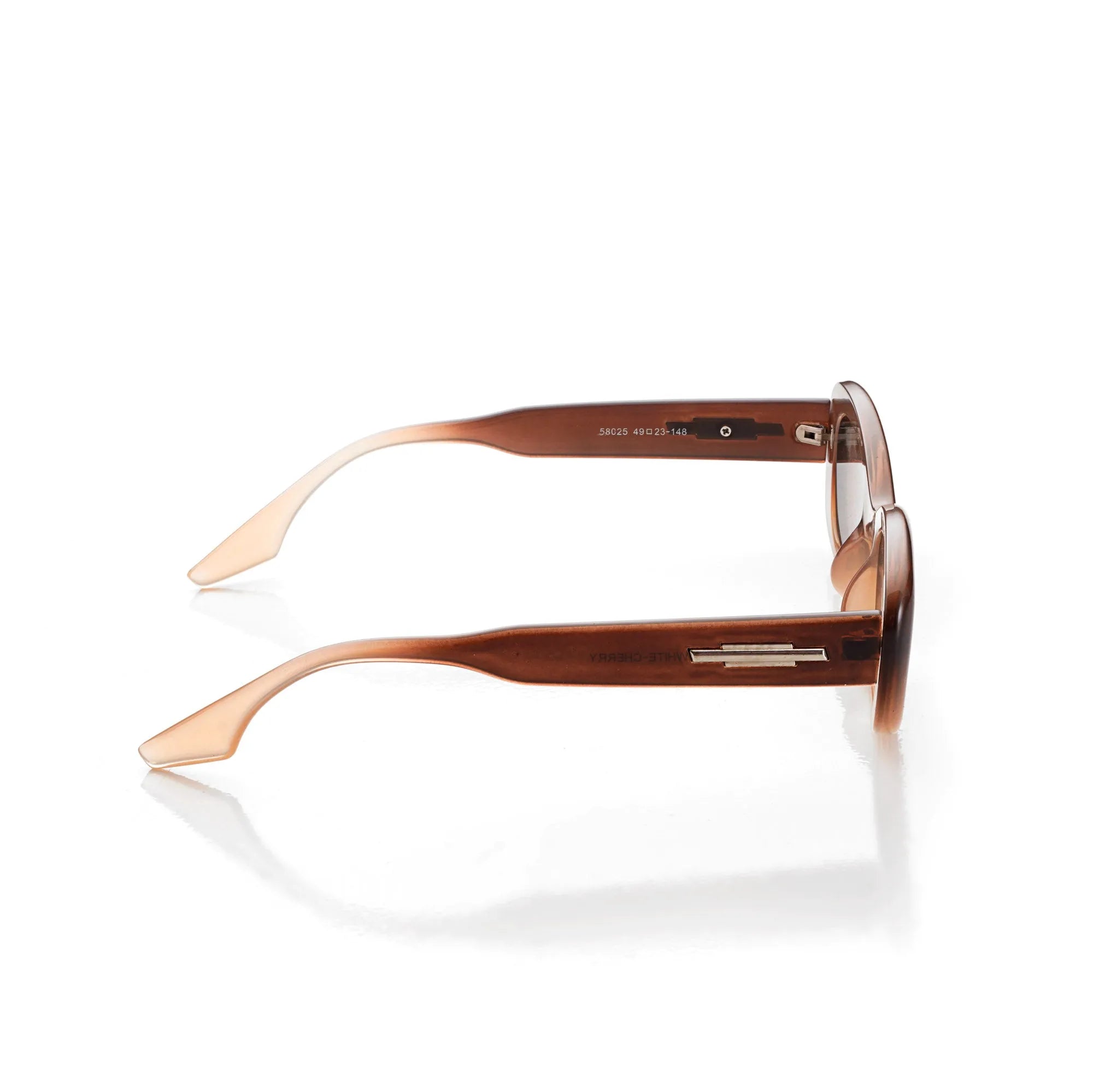 Aura | Transparent-Brown-Gradient Medium Full Rim Oval Sunglasses for Men & Women [UV-protected] HASHTAG X WHITECHERRY