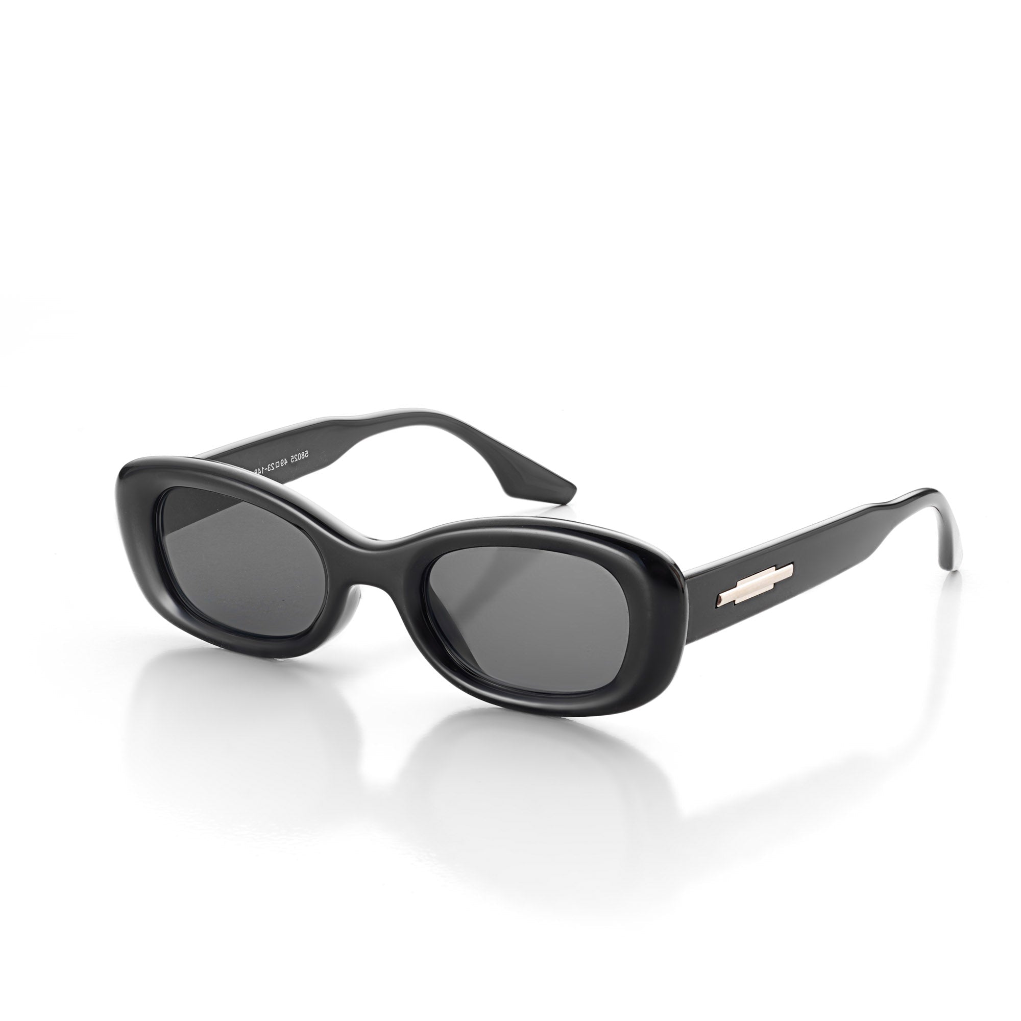 Aura | Black Medium Full Rim Oval Sunglasses for Men & Women [UV-protected]