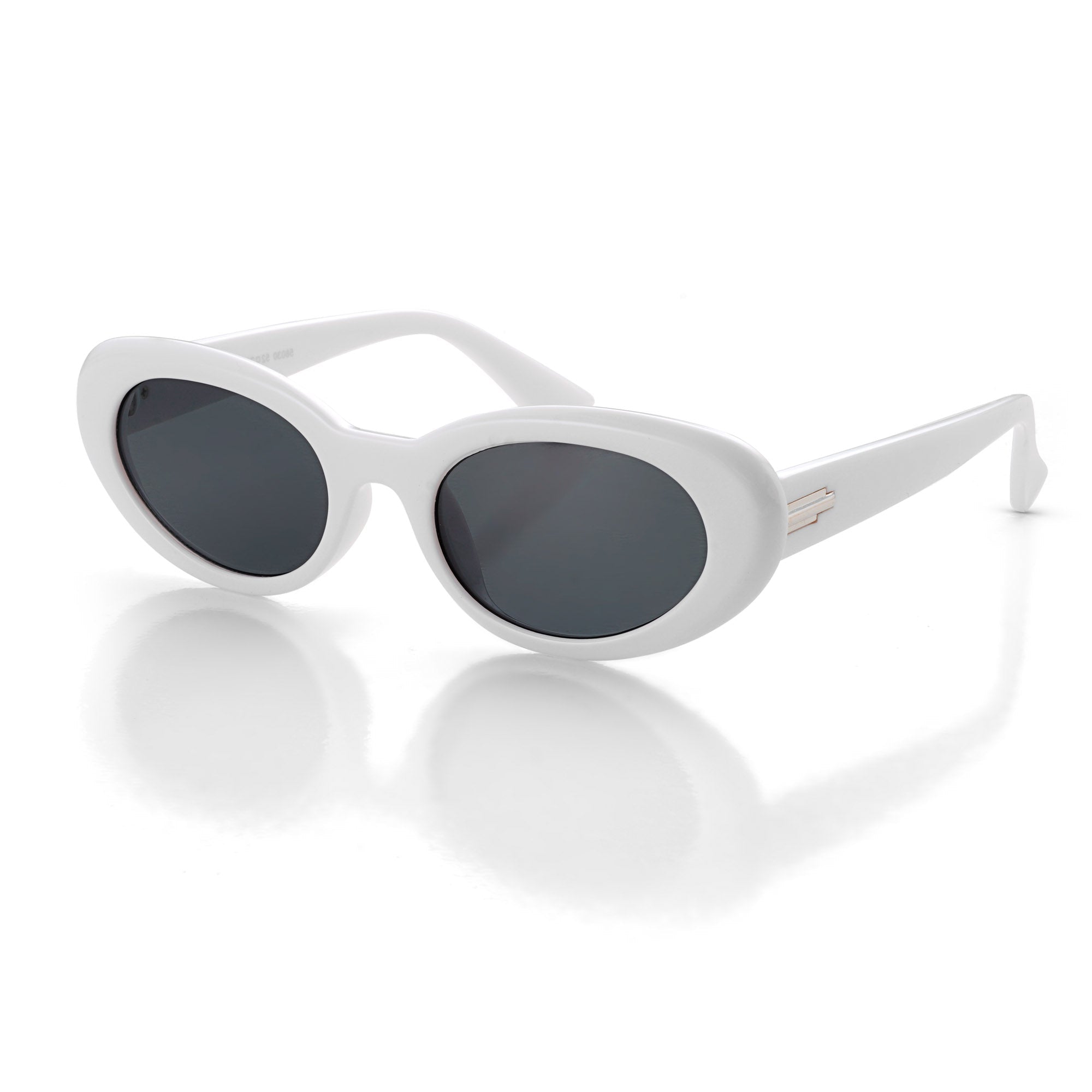 Thunderx | White Medium Full Rim Oval Sunglasses for Women [UV-protected]