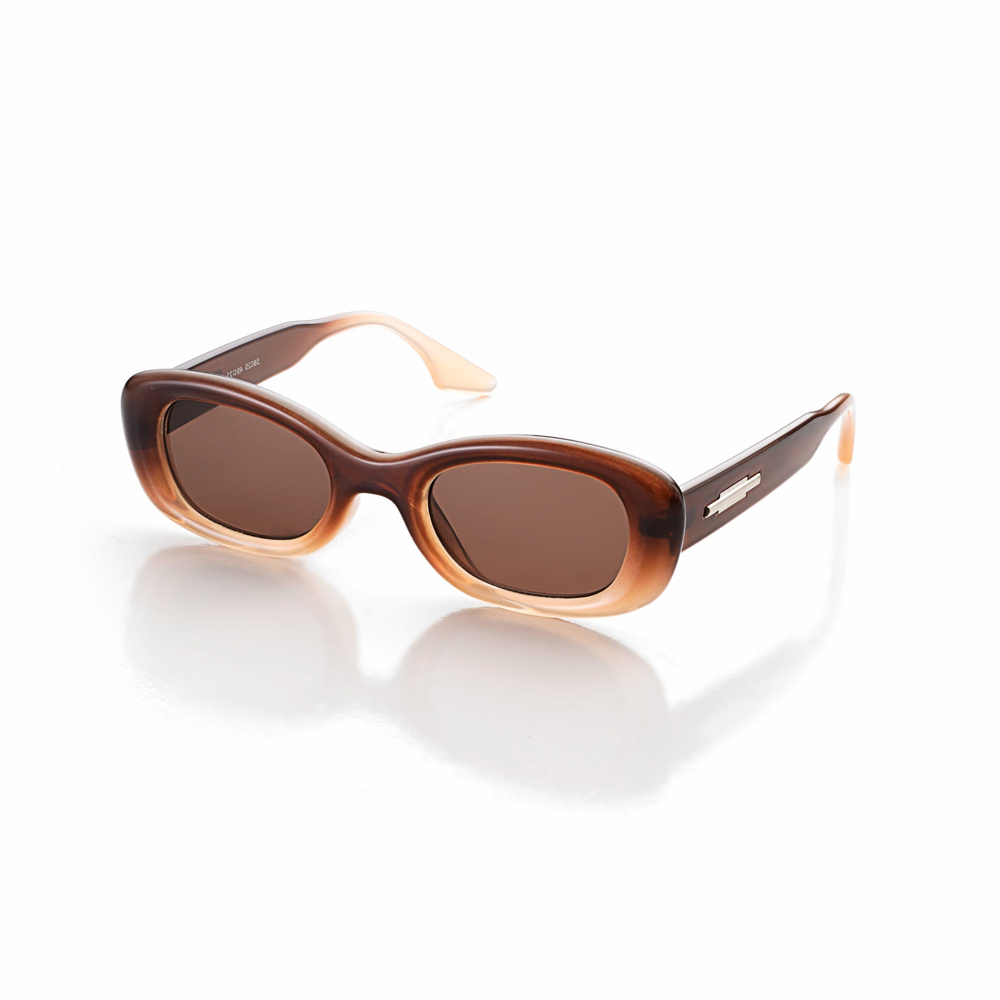 Aura | Transparent-Brown-Gradient Medium Full Rim Oval Sunglasses for Men & Women [UV-protected]