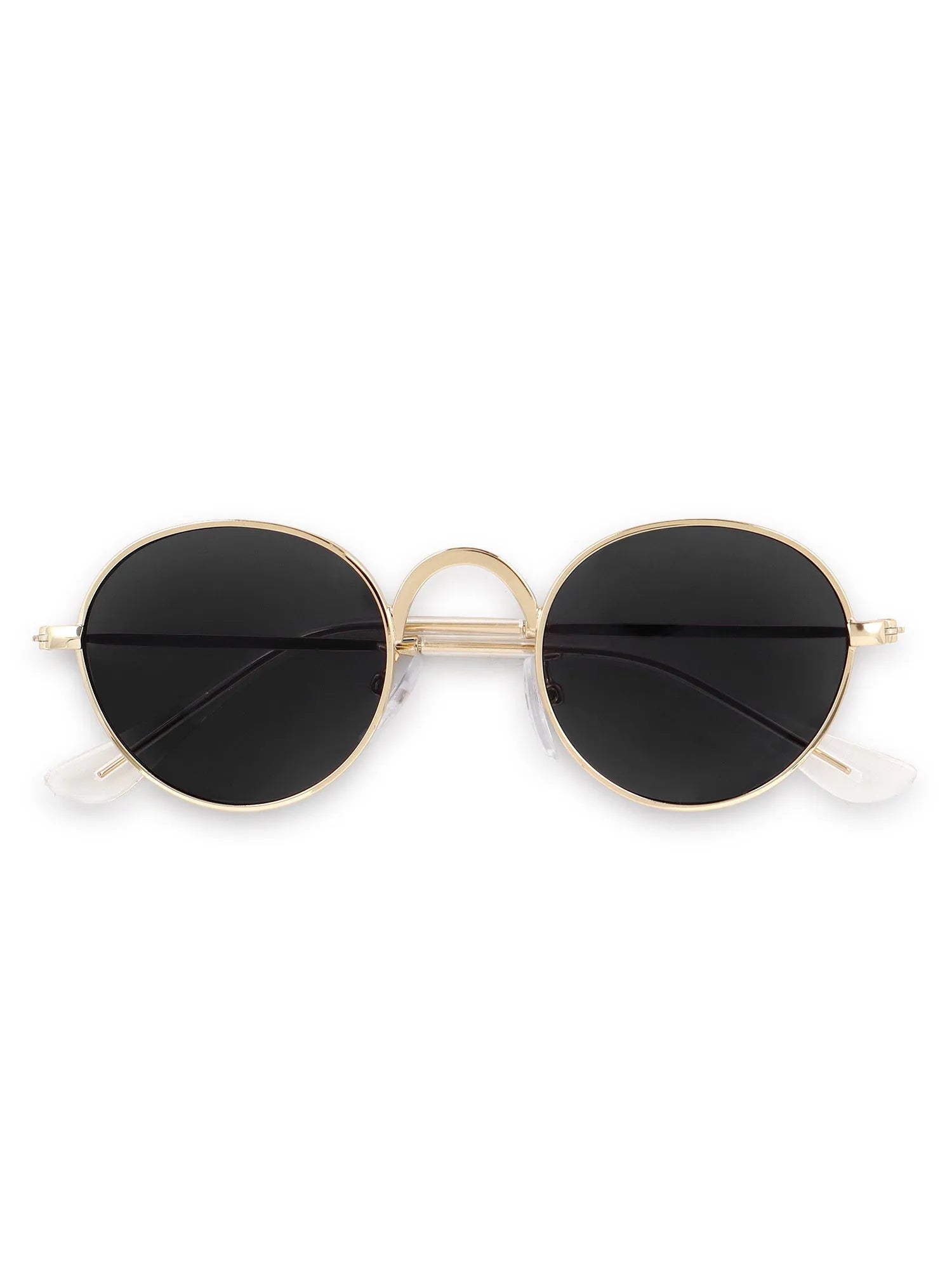 Nylora | Grey Small Full Rim Round Sunglasses for Kids [UV-protected]