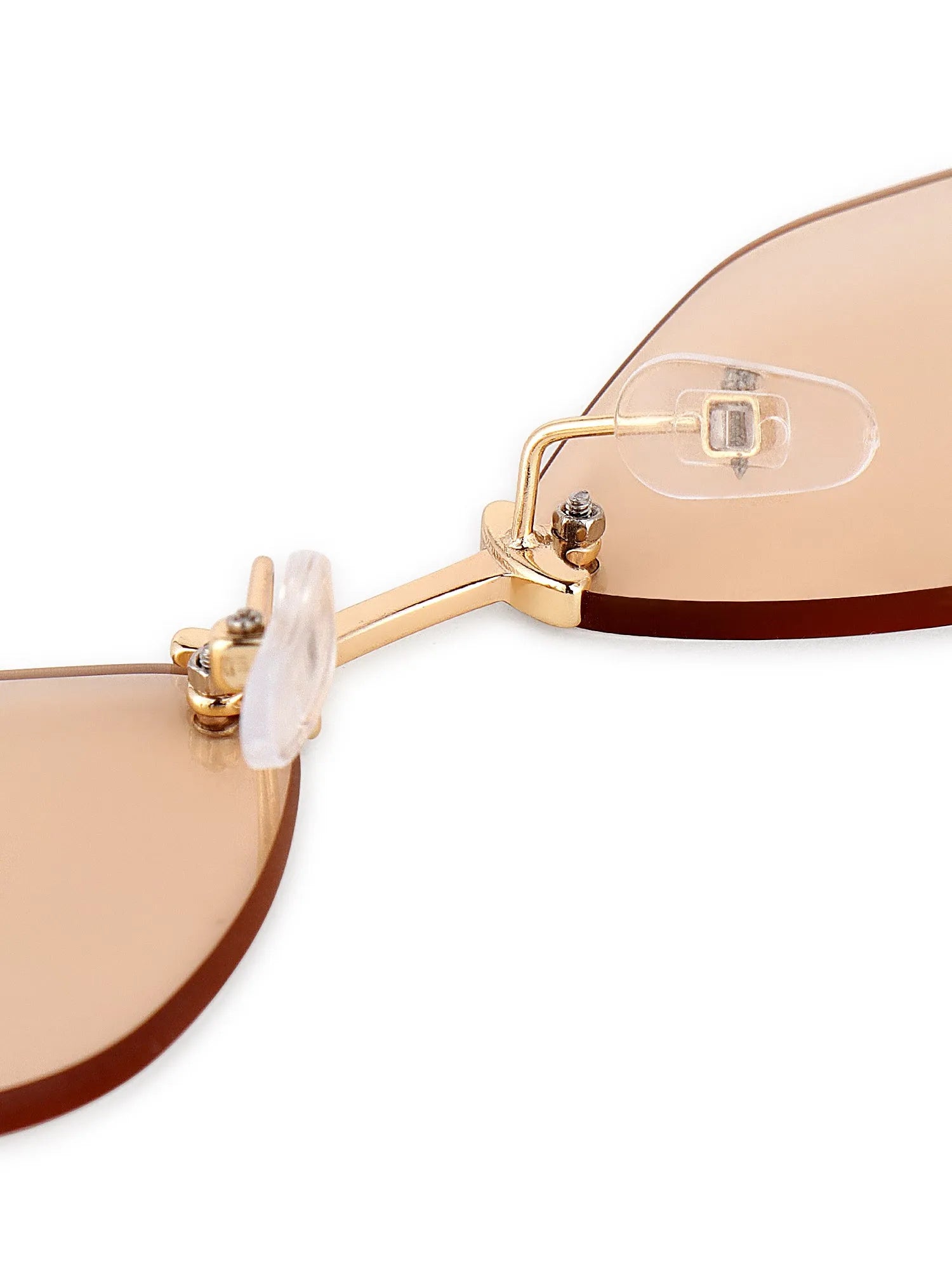Xelora | Light Yellow Small Rim Less Diamond Sunglasses for Women [UV-protected]