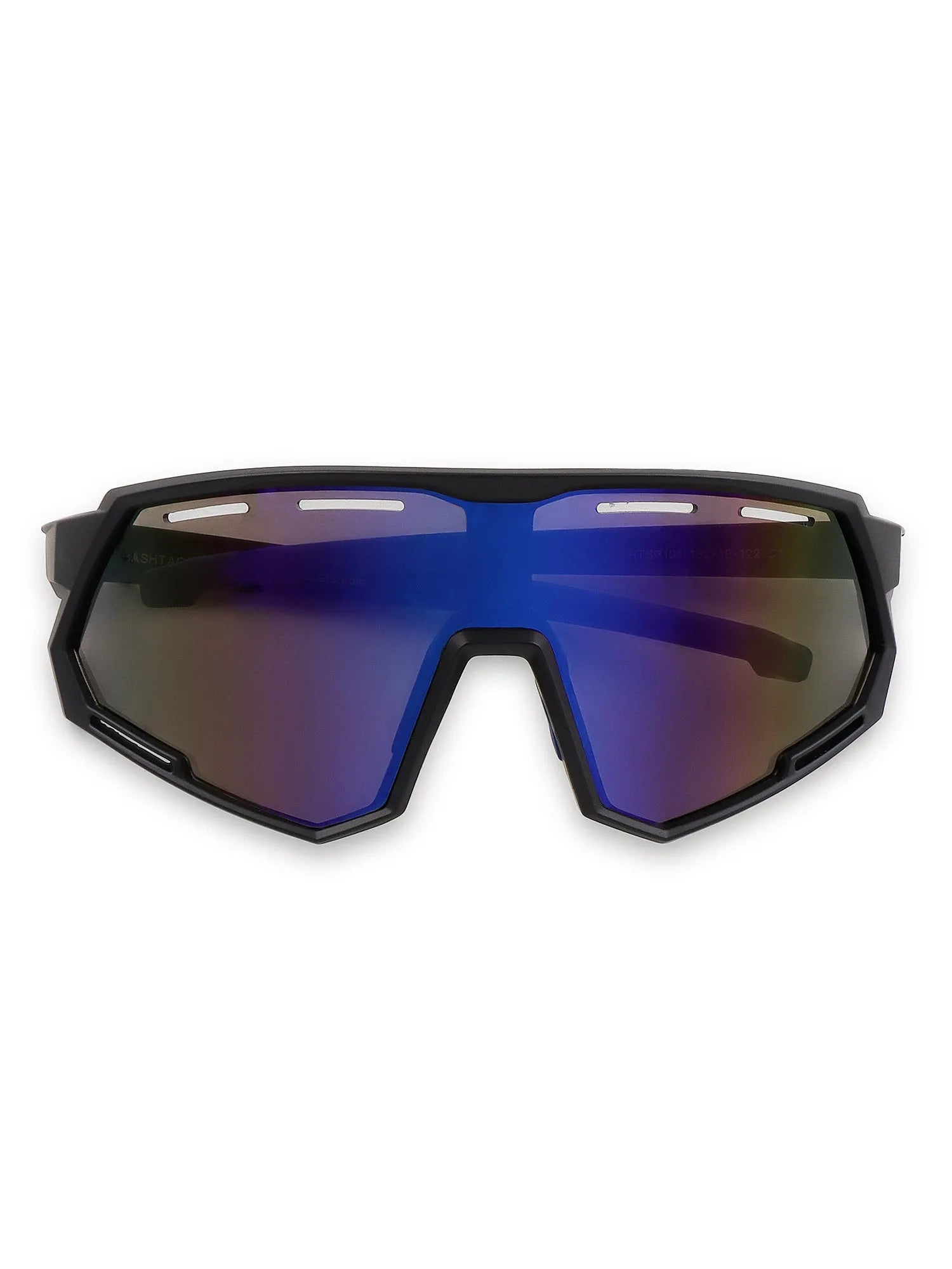 Myrion | Black/Blue Medium Full Rim Shield Sports for Men & Women [UV-protected]