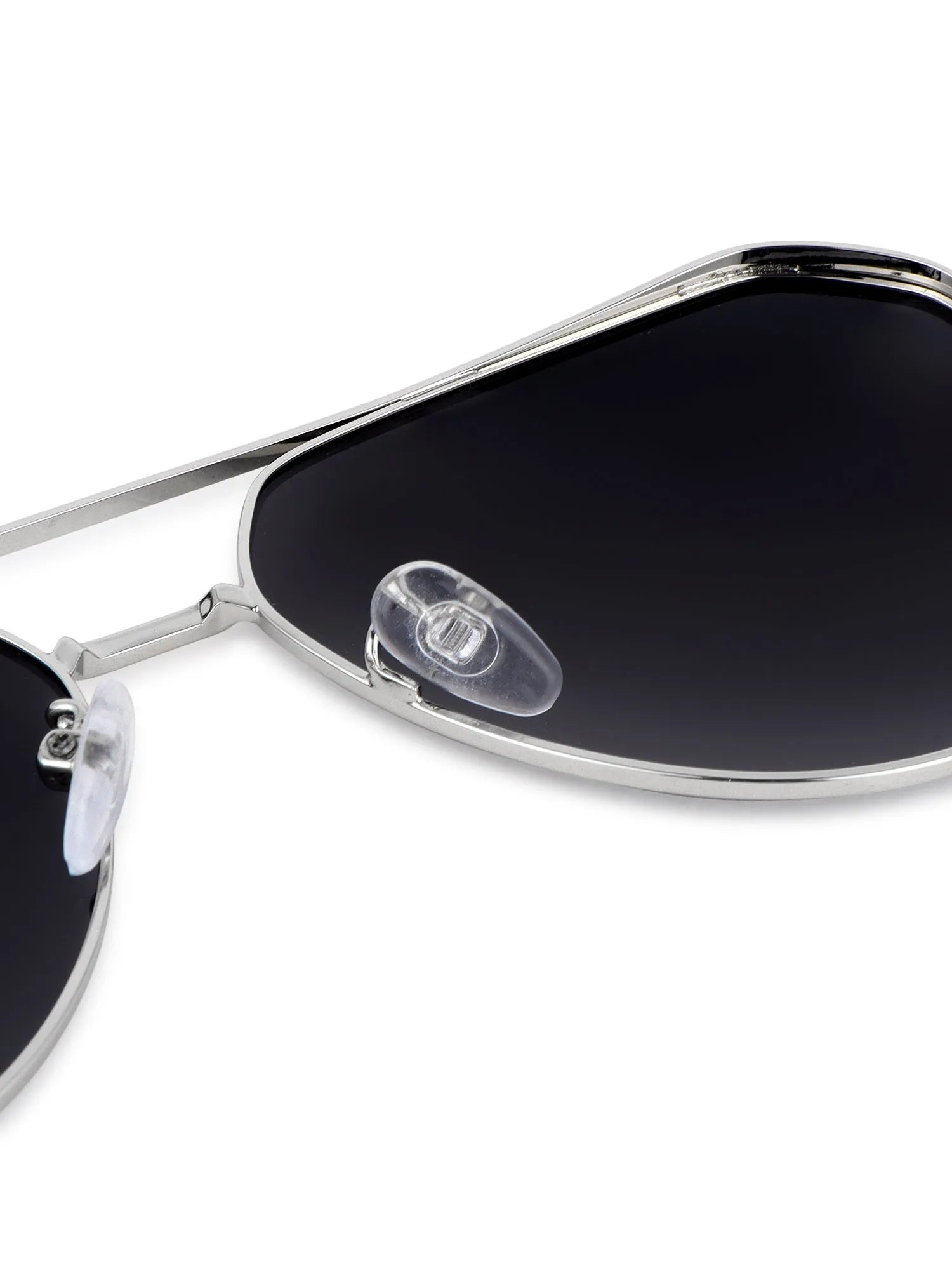 Tesseract | Silver Large Full Rim Aviator Sunglasses for Men [Polarized]