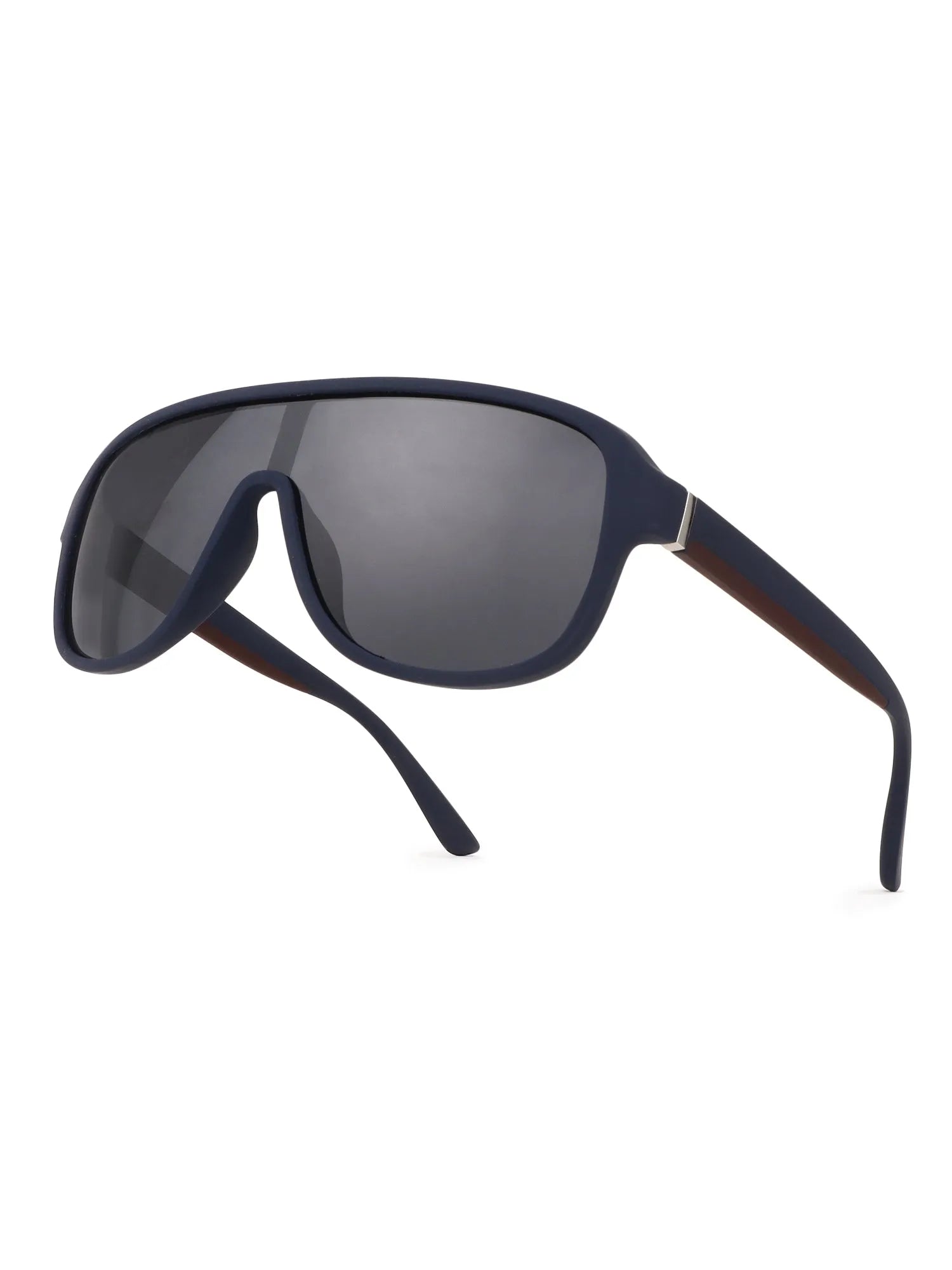 Quasor | Blue Extra-Large Full Rim Shield Sports for Men & Women [Polarized]