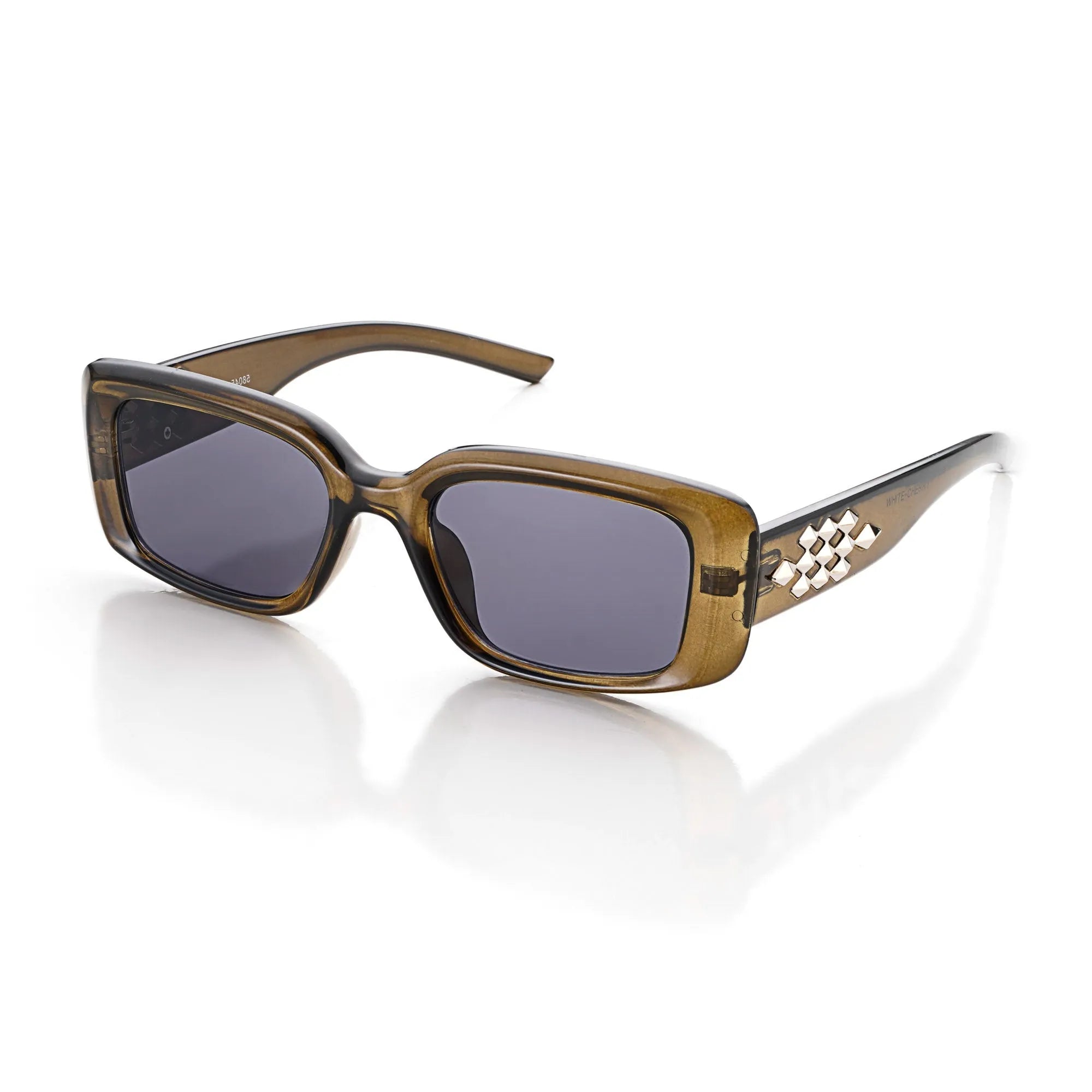 Vynor | Transparent-Green Medium Full Rim Square Sunglasses for Men & Women [UV-protected] HASHTAG X WHITECHERRY