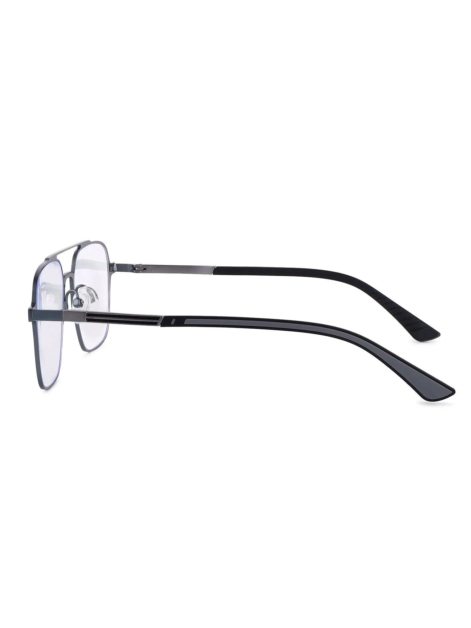 Baelora | Grey Large Full Rim Rectangle Clip-on for Men & Women [UV-protected]