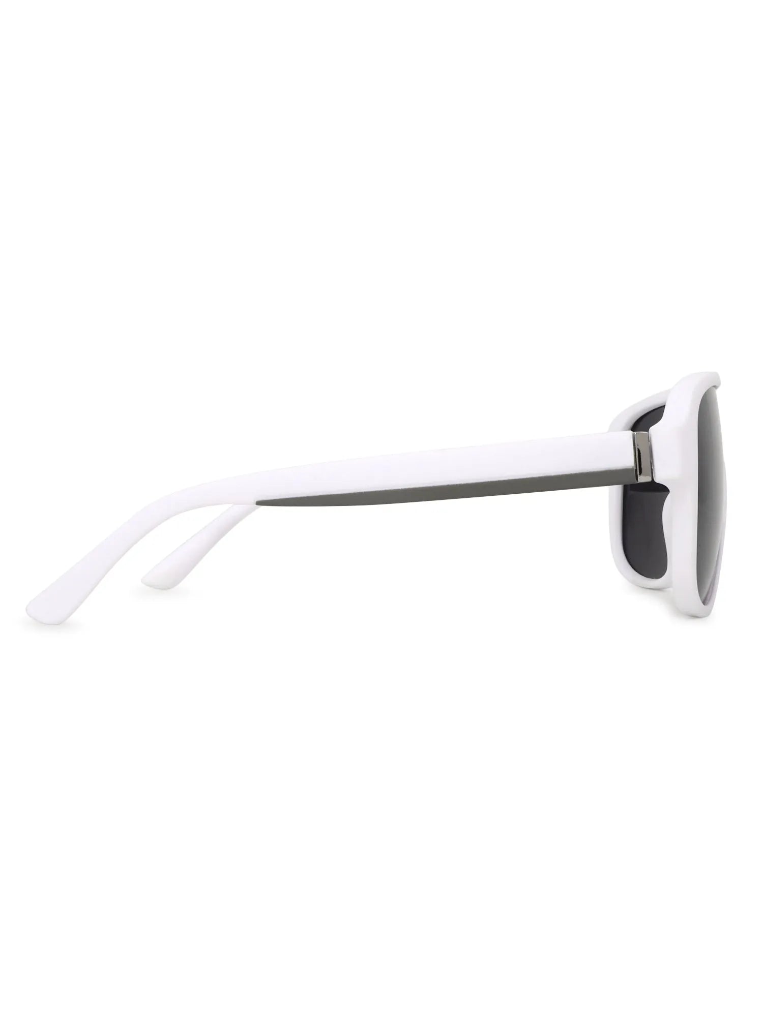 Quasor | White Extra-Large Full Rim Shield Sports for Men & Women [Polarized]