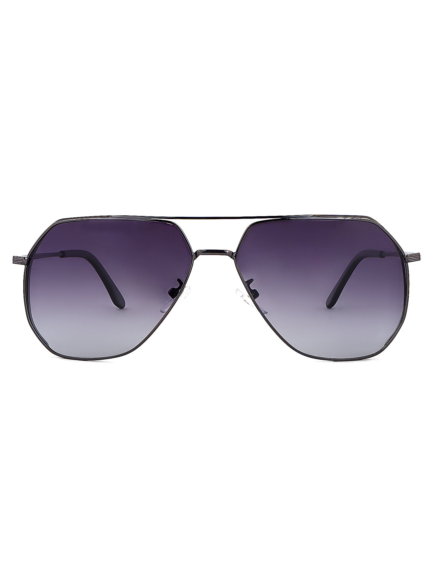 Drakara | Grey Large Full Rim Hexagonal Sunglasses for Men [Polarized]