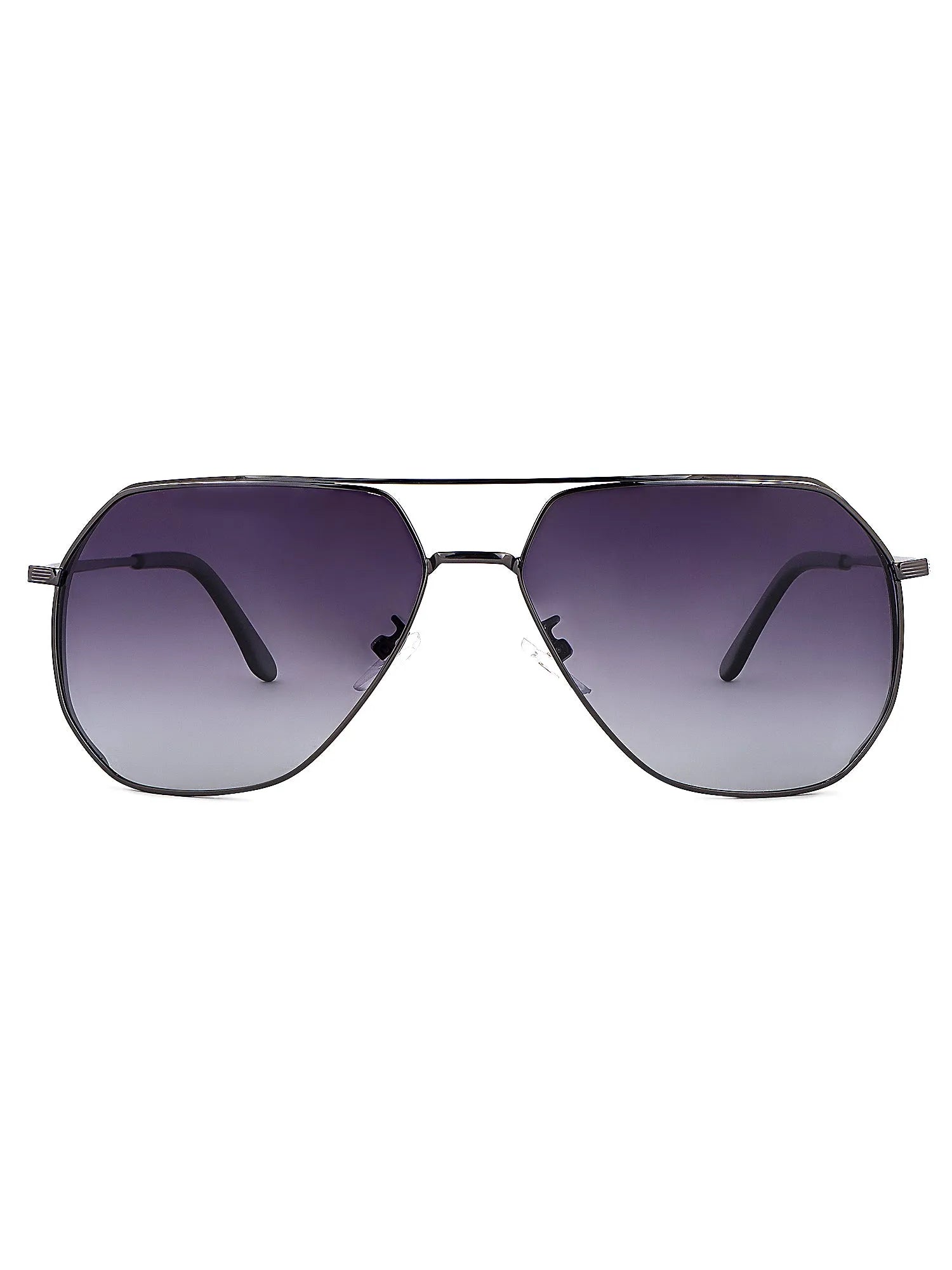 Drakara | Grey Large Full Rim Hexagonal Sunglasses for Men [Polarized]