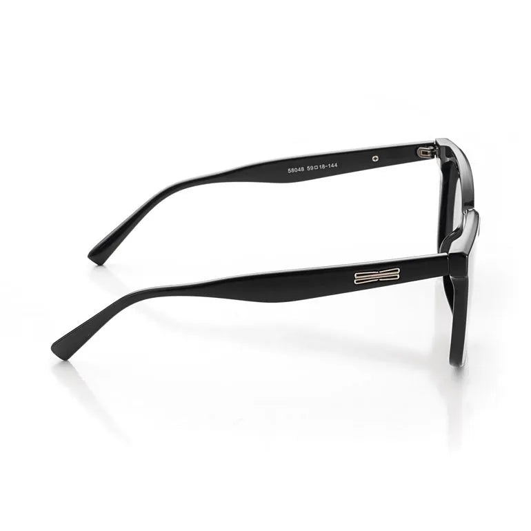 Lumor | Black Medium Full Rim Square Sunglasses for Women [UV-protected]