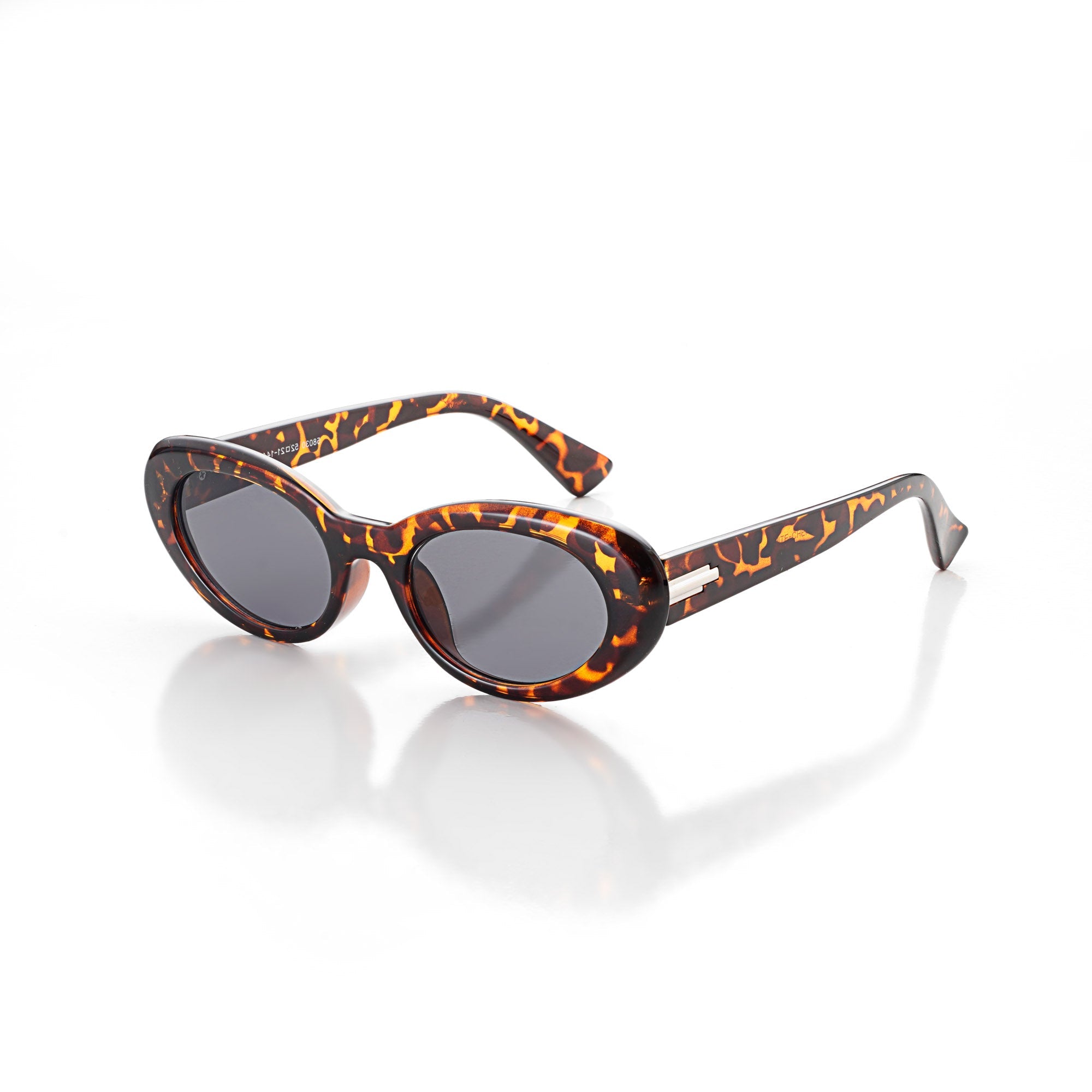 Thunderx | Tiger-Black/Brown Medium Full Rim Oval Sunglasses for Women [UV-protected]