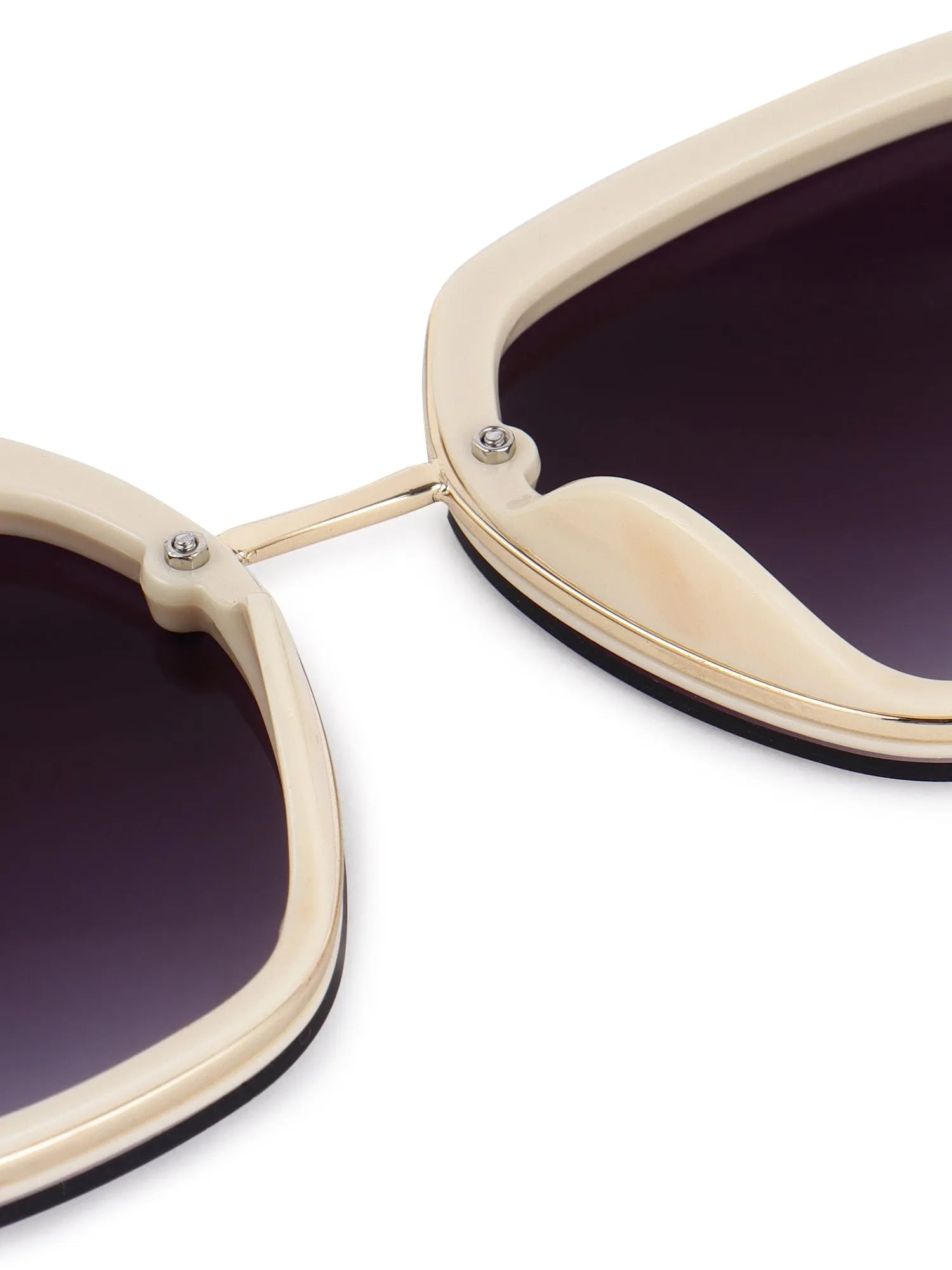 Lyra | Gradient Purple Large Full Rim Hexagonal Sunglasses for Women [UV-protected]