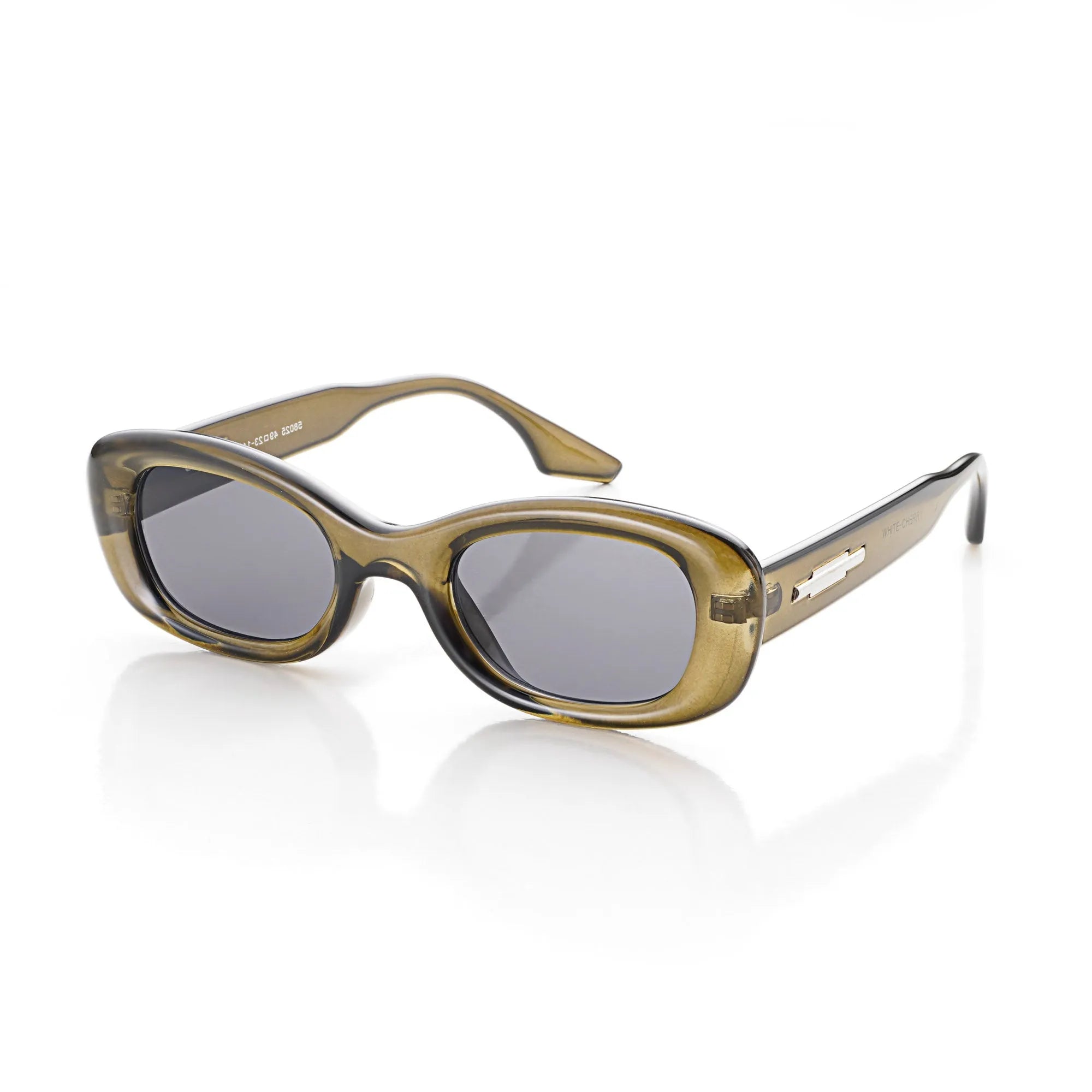 Aura | Transparent-Green Medium Full Rim Oval Sunglasses for Men & Women [UV-protected] HASHTAG X WHITECHERRY