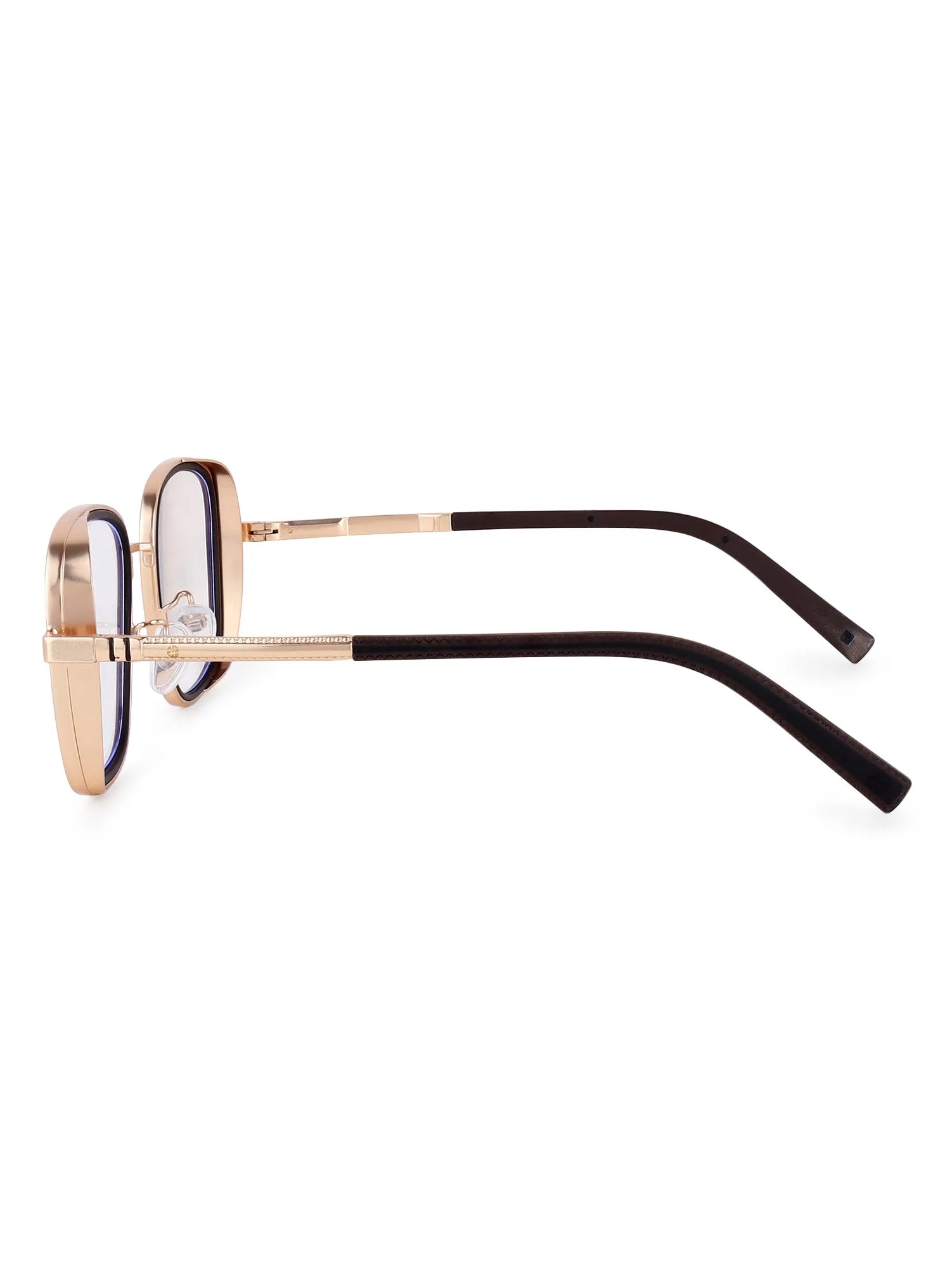 Cyronis | Golden & Brown Large Full Rim Square Clip-on for Men & Women [UV-protected]