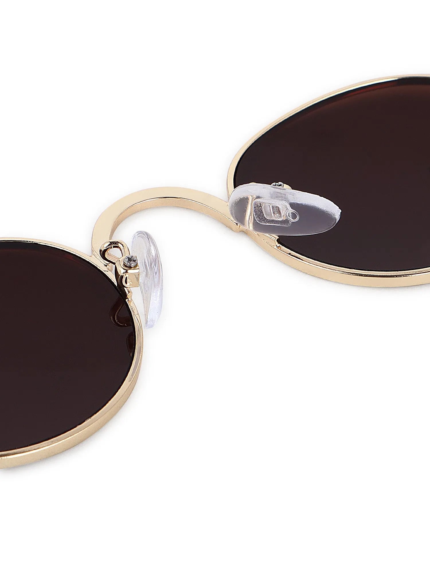 Nylora | Brown Small Full Rim Round Sunglasses for Kids [UV-protected]