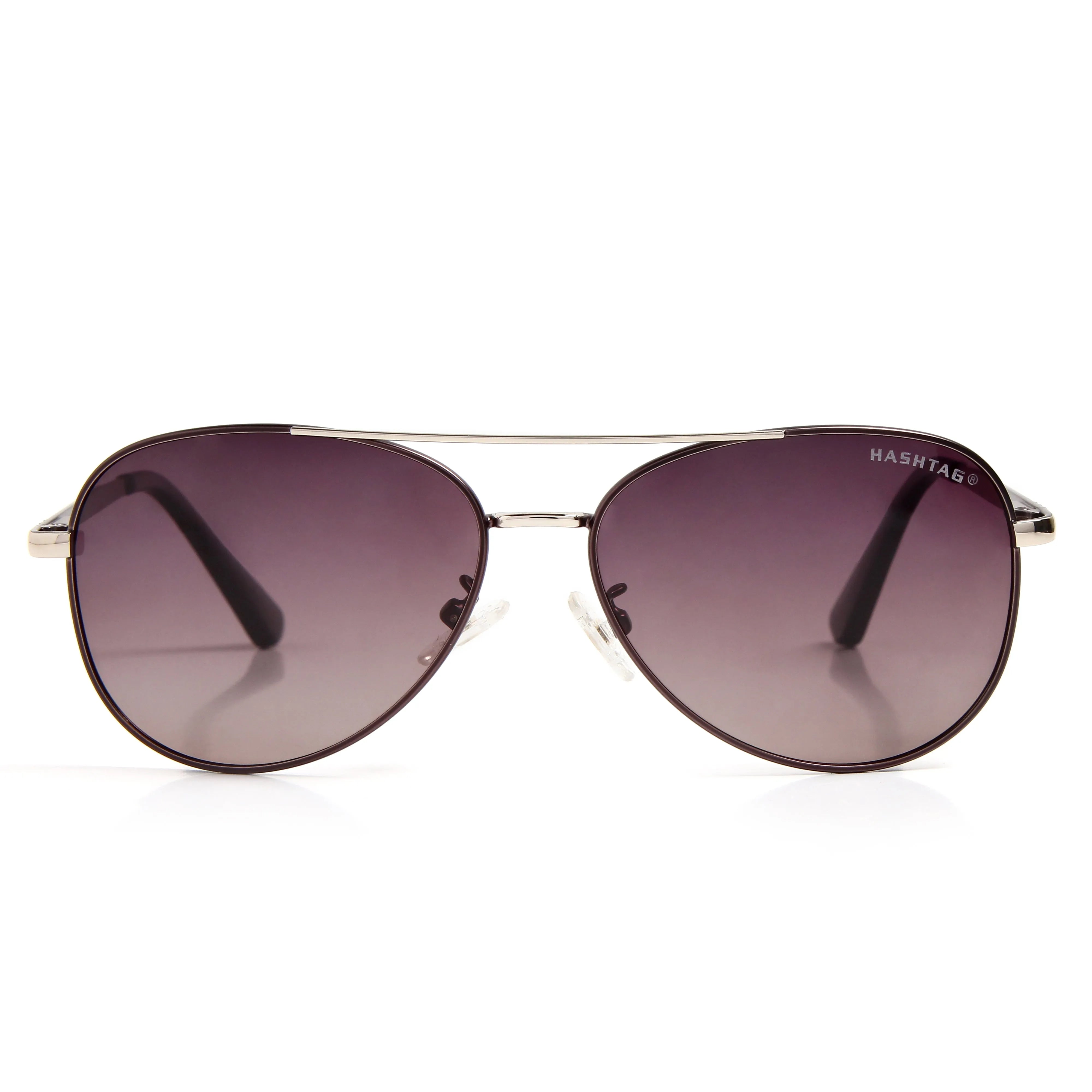 Tessera | Gradient Pink Brown Medium Full Rim Aviator Sunglasses for Men & Women [Polarized]