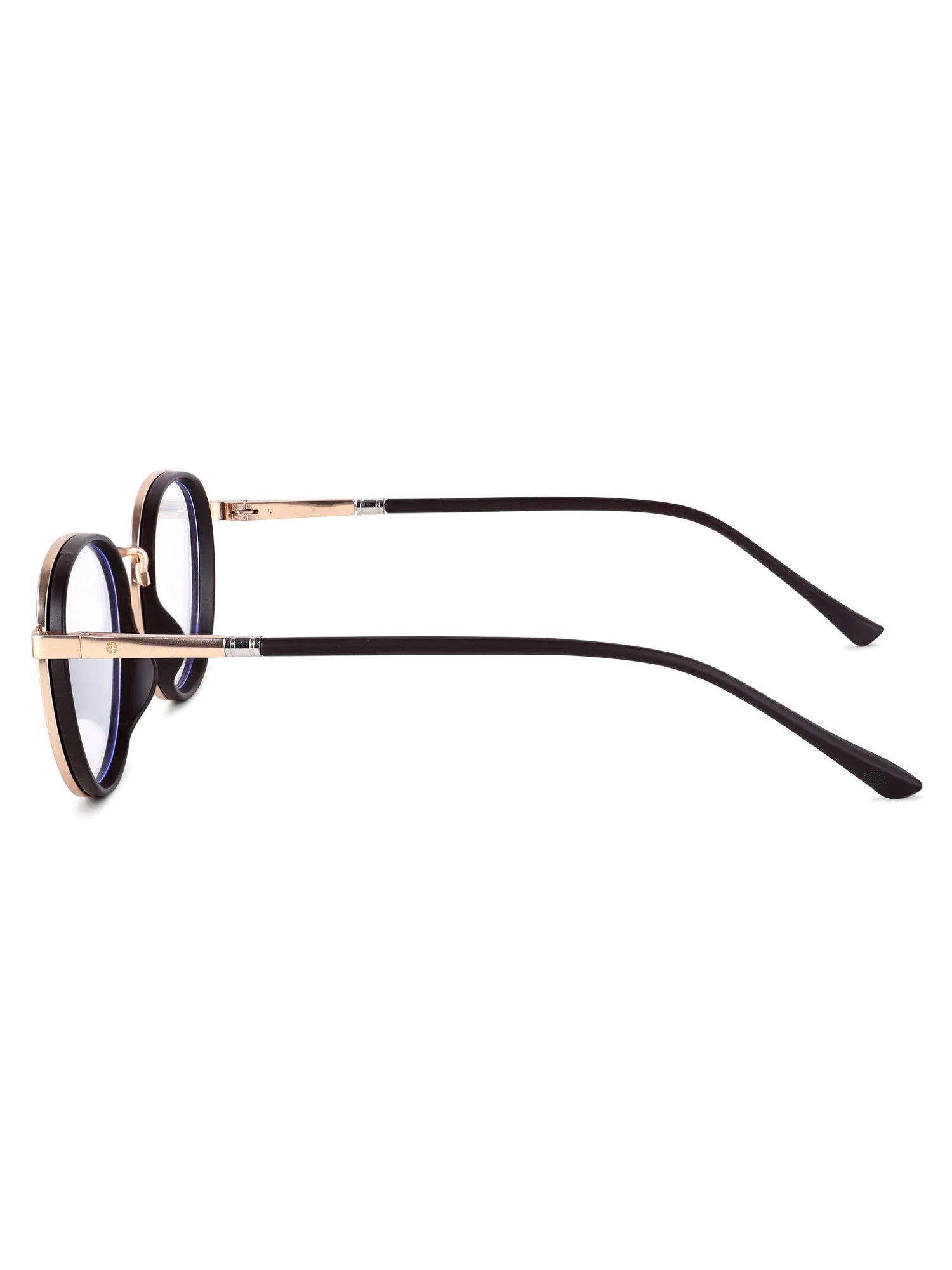 Ignisra | Golden & Brown Medium Full Rim Oval Clip-on for Men & Women [UV-protected]