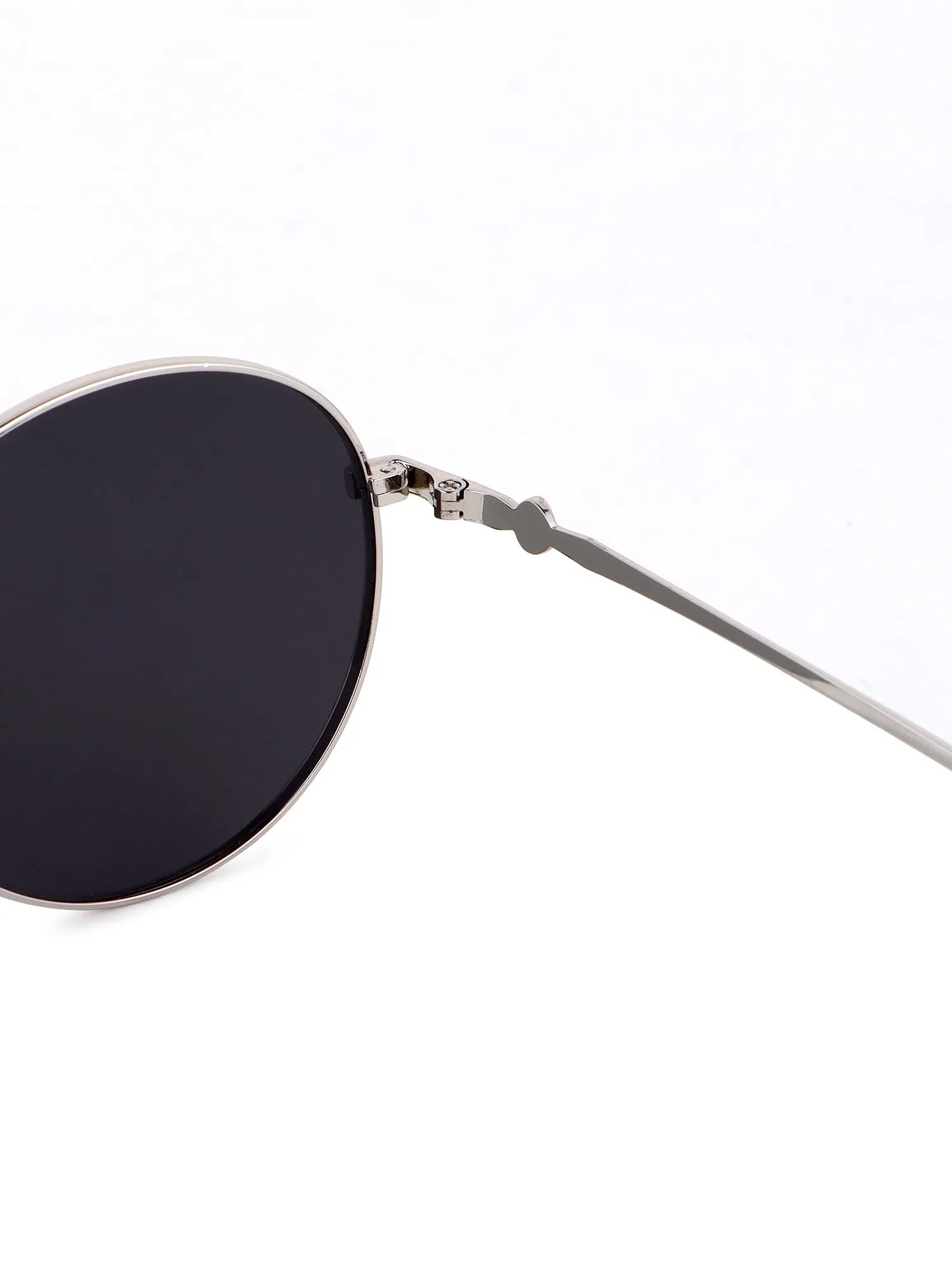 Dravyn | Silver Medium Full Rim Round Sunglasses for Men & Women [Polarized]