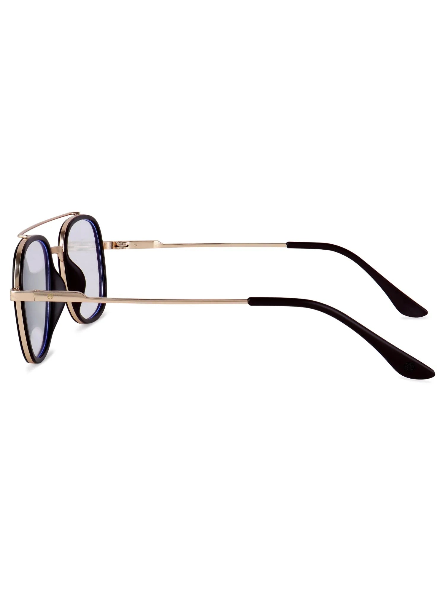 Grexar | Golden & Brown Medium Full Rim Square Clip-on for Men & Women [UV-protected]