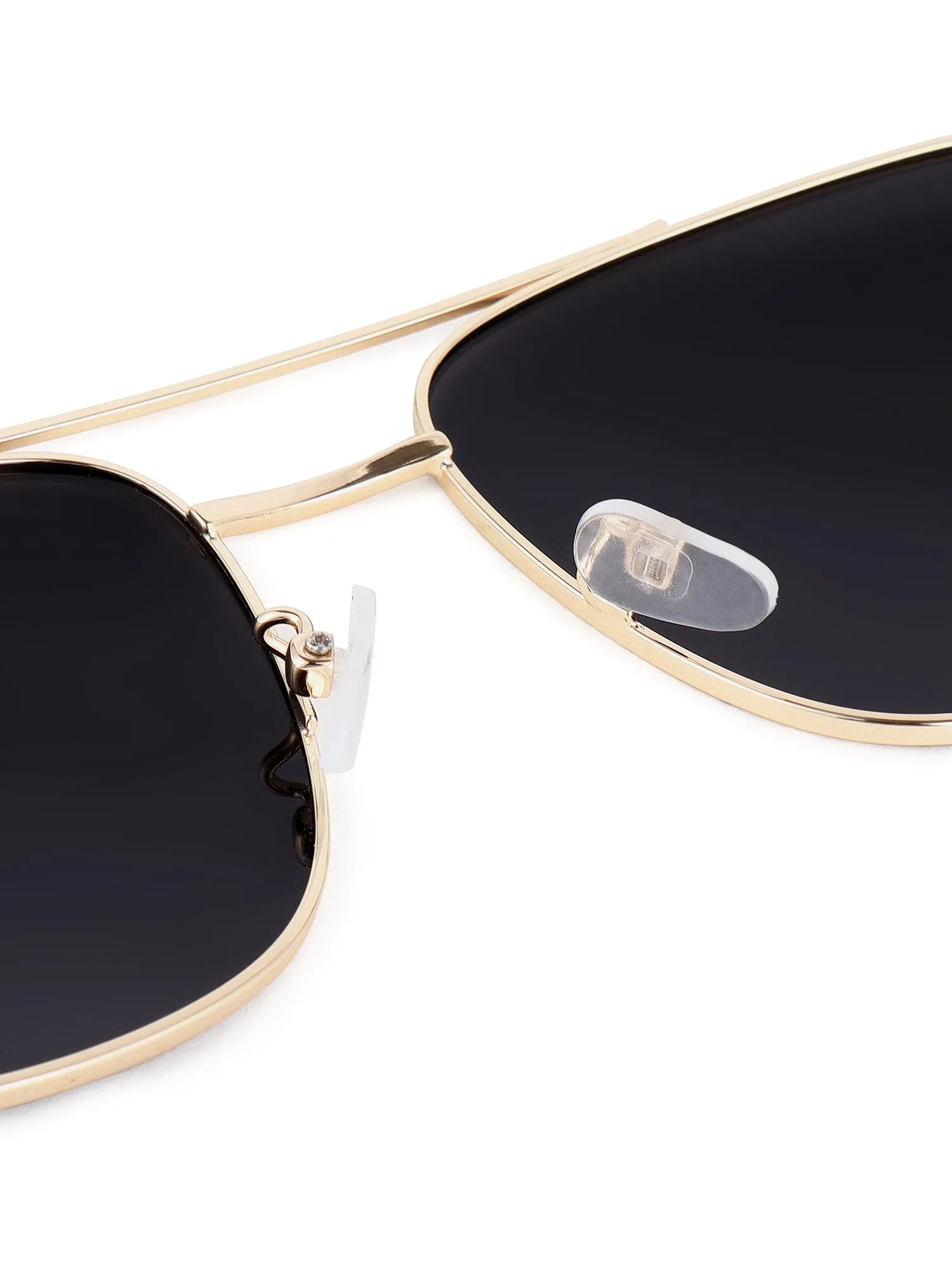 Quivion | Golden Large Full Rim Square Sunglasses for Men [Polarized]