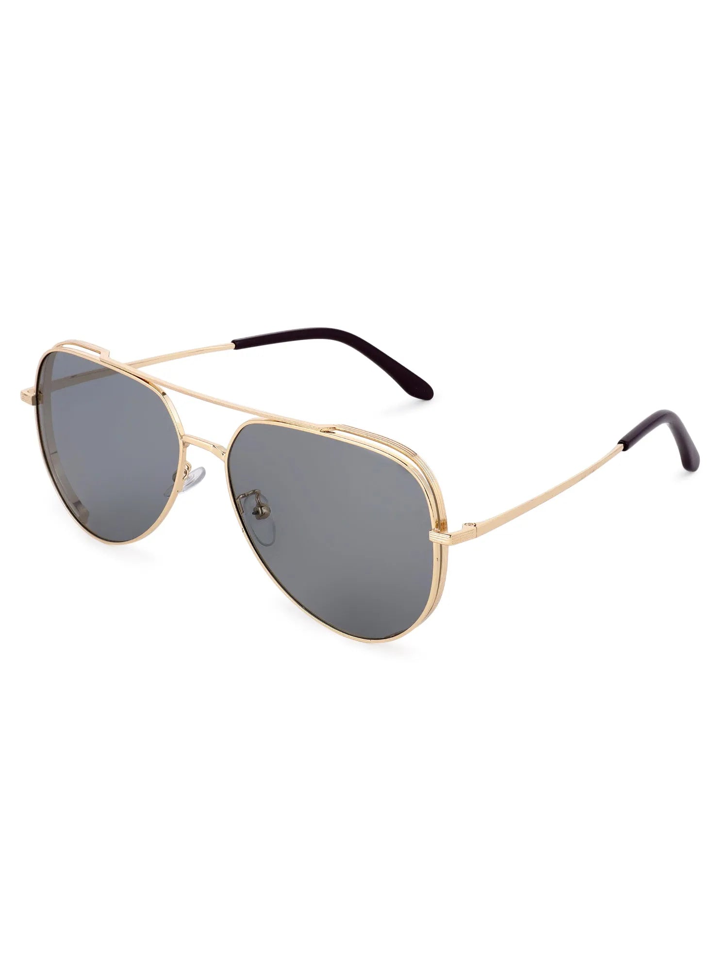 Crythra | Grey Large Full Rim Aviator Sunglasses for Men [Polarized]
