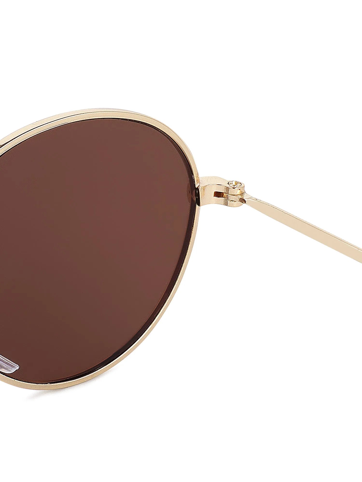 Nylora | Brown Small Full Rim Round Sunglasses for Kids [UV-protected]