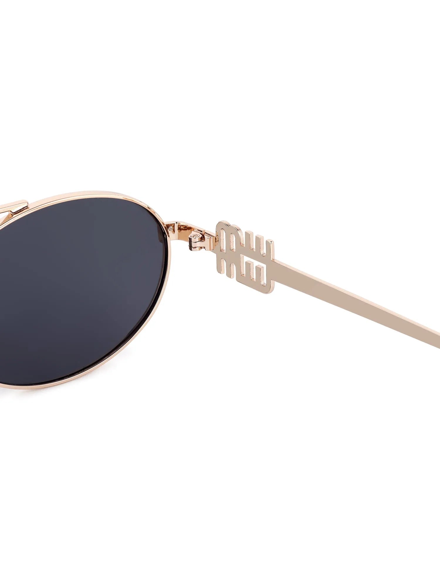Stralium | Golden Large Full Rim Oval Sunglasses for Women [UV-protected]