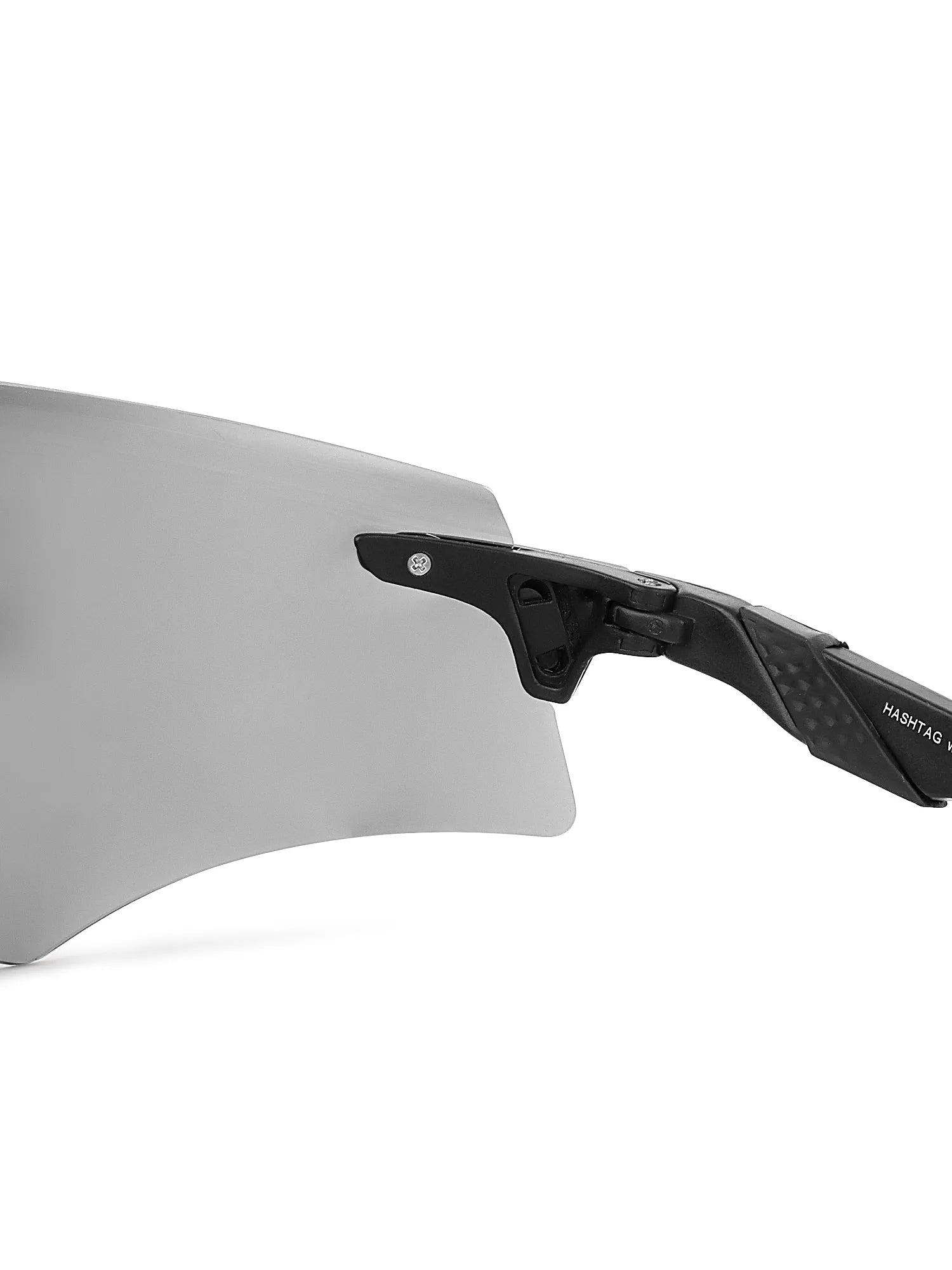 Drakion | Black/Blue Medium Rim Less Shield Sports Glasses for Men & Women [UV-protected]