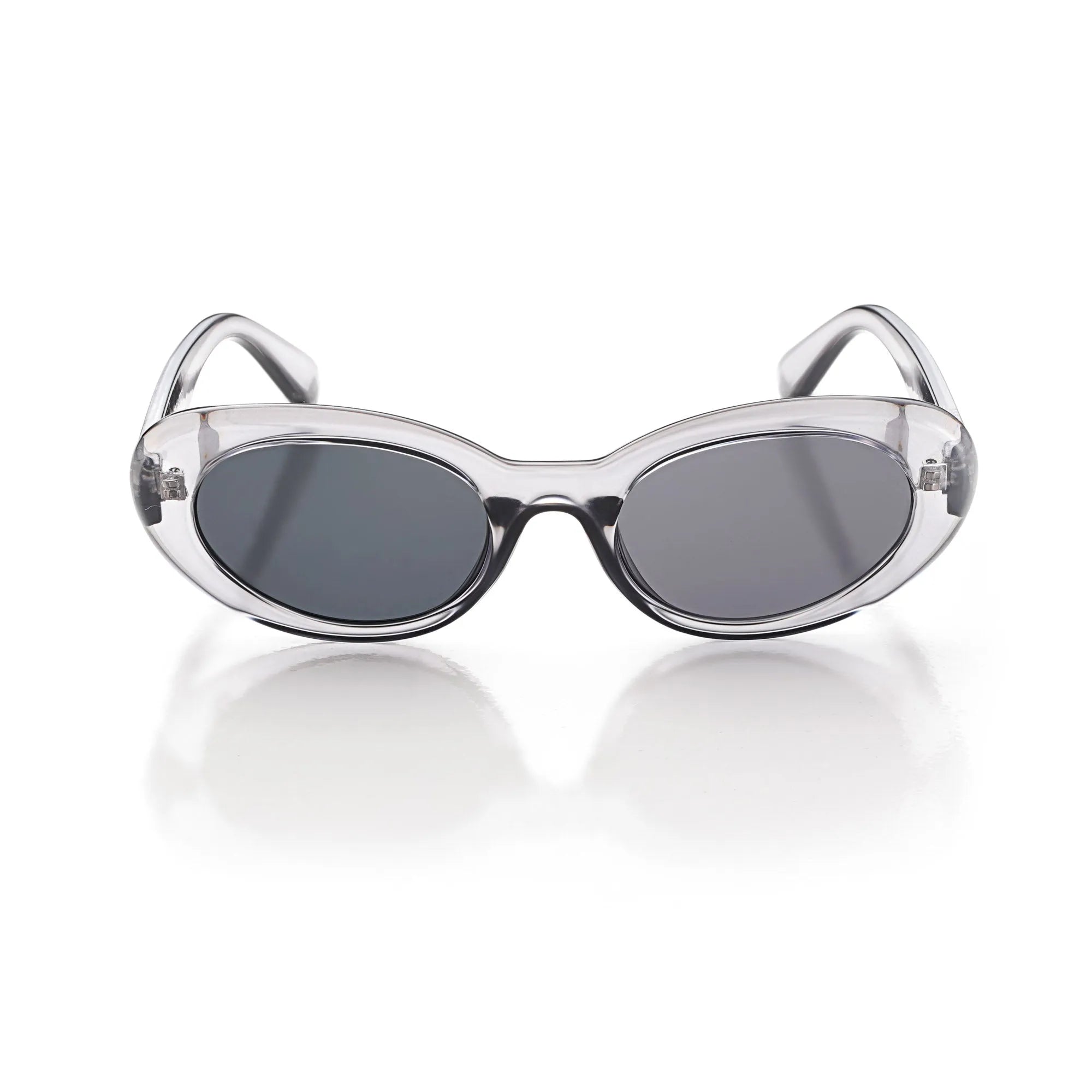 Thunderx | Transparent-Grey Medium Full Rim Oval Sunglasses for Women [UV-protected] HASHTAG X WHITECHERRY