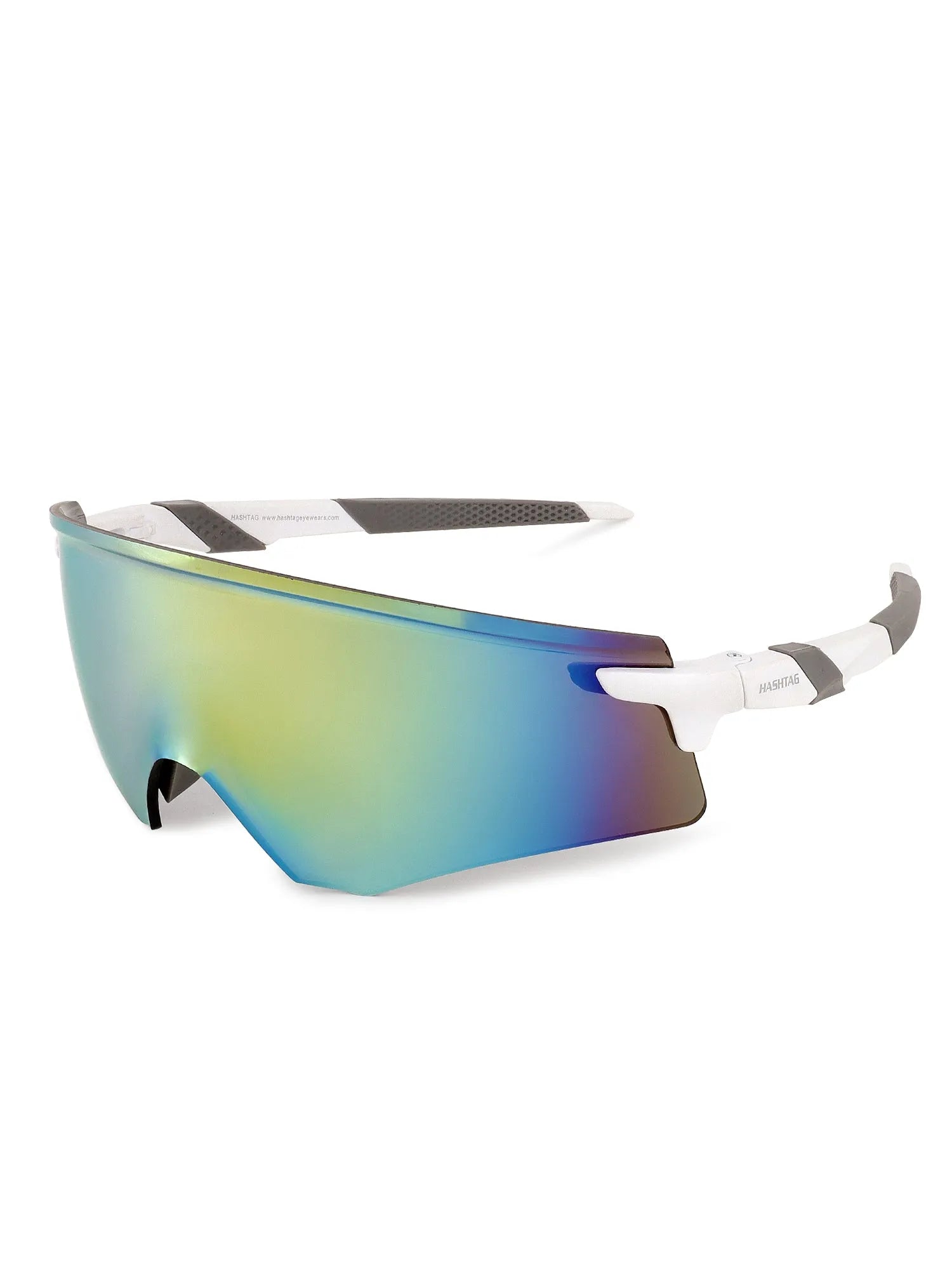 Drakion | White Medium Rim Less Shield Sports for Men & Women [UV-protected]