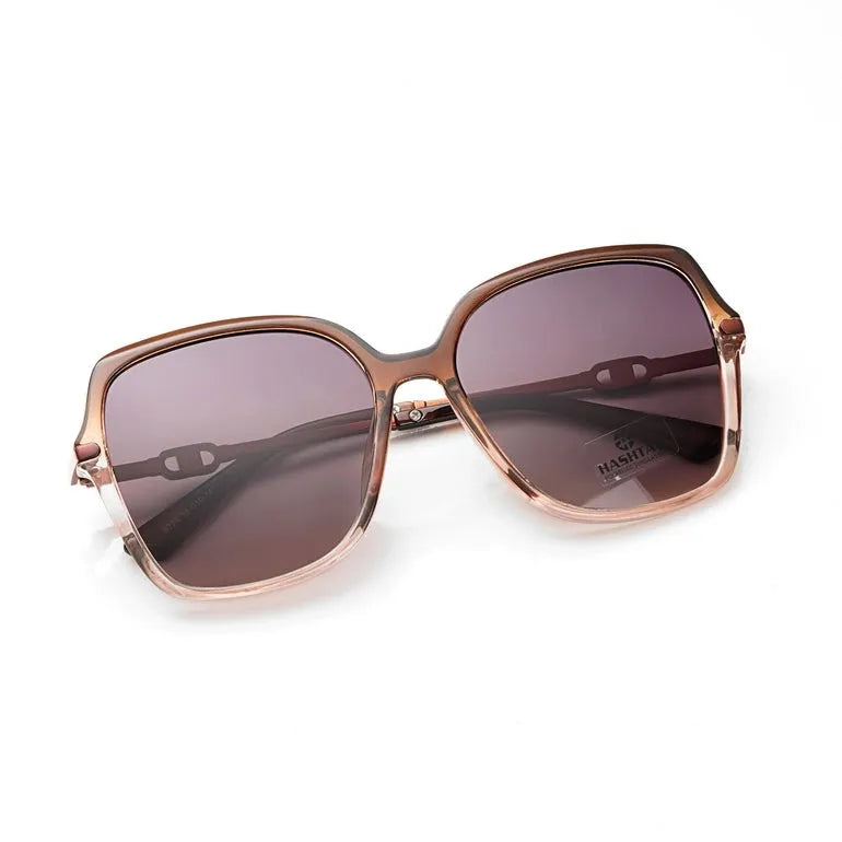 Eclipta | Brown Oversized Full Rim Rectangle Sunglasses for Women [Polarized]