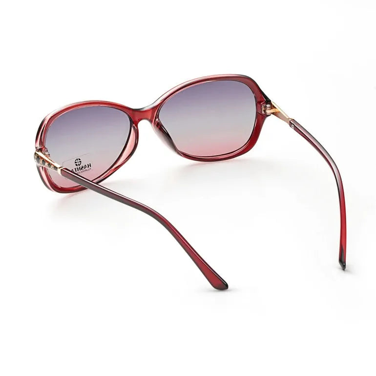 Crystara | Brown Large Full Rim Butterfly Sunglasses for Women [Polarized]