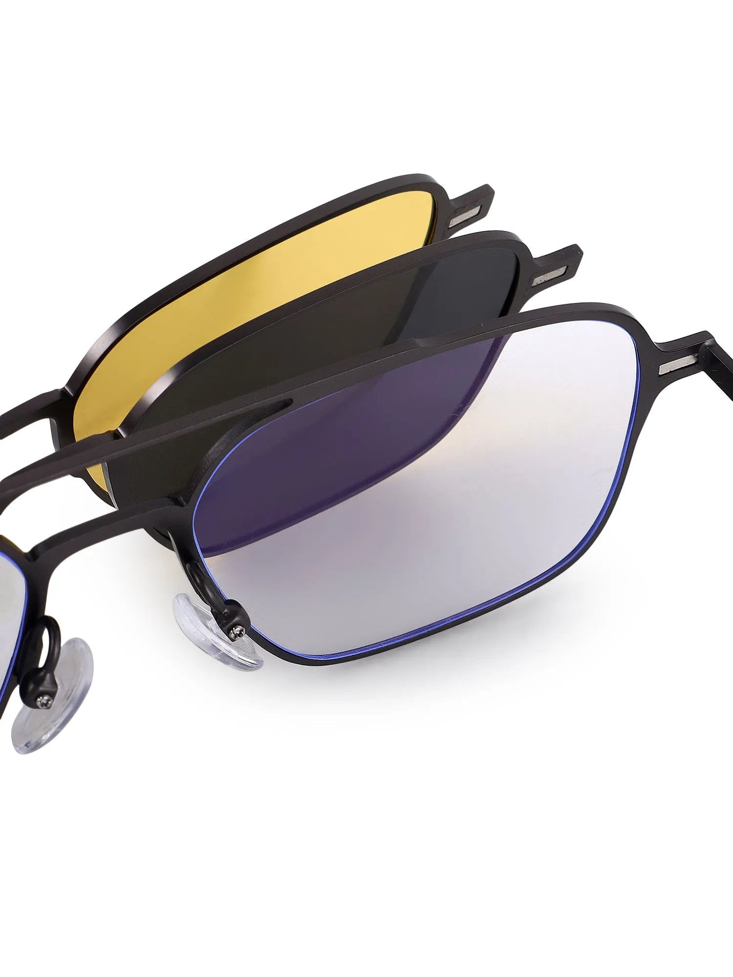 Avelora | Grey Large Full Rim Rectangle Clip-on for Men & Women [UV-protected]