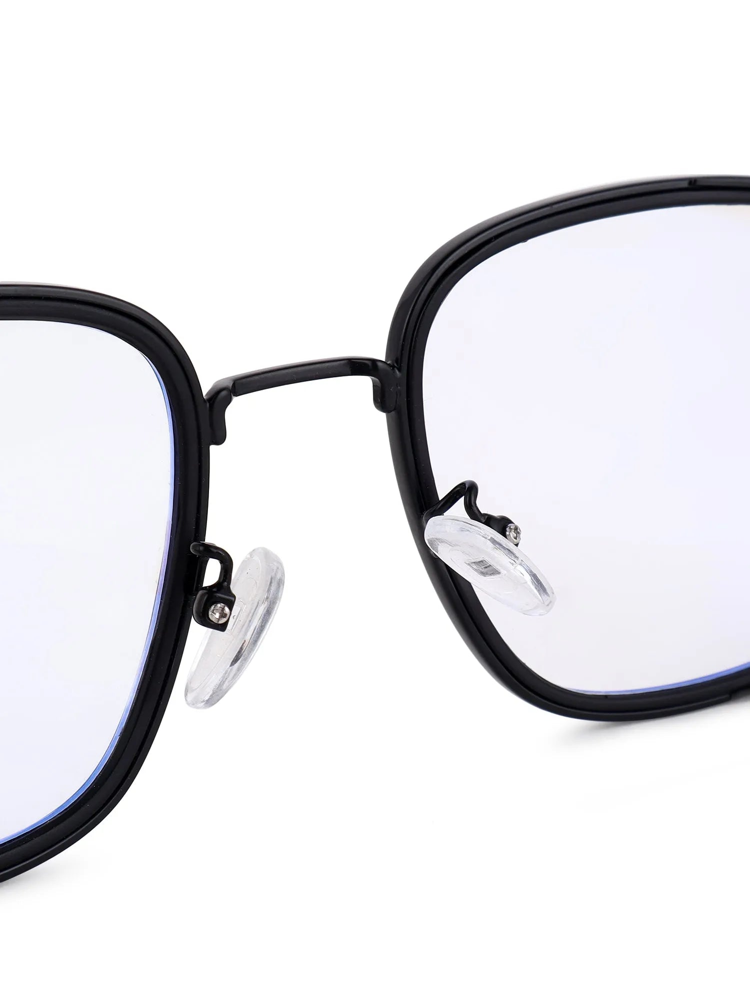 Cyronis | Black Large Full Rim Square Clip-on for Men & Women [UV-protected]