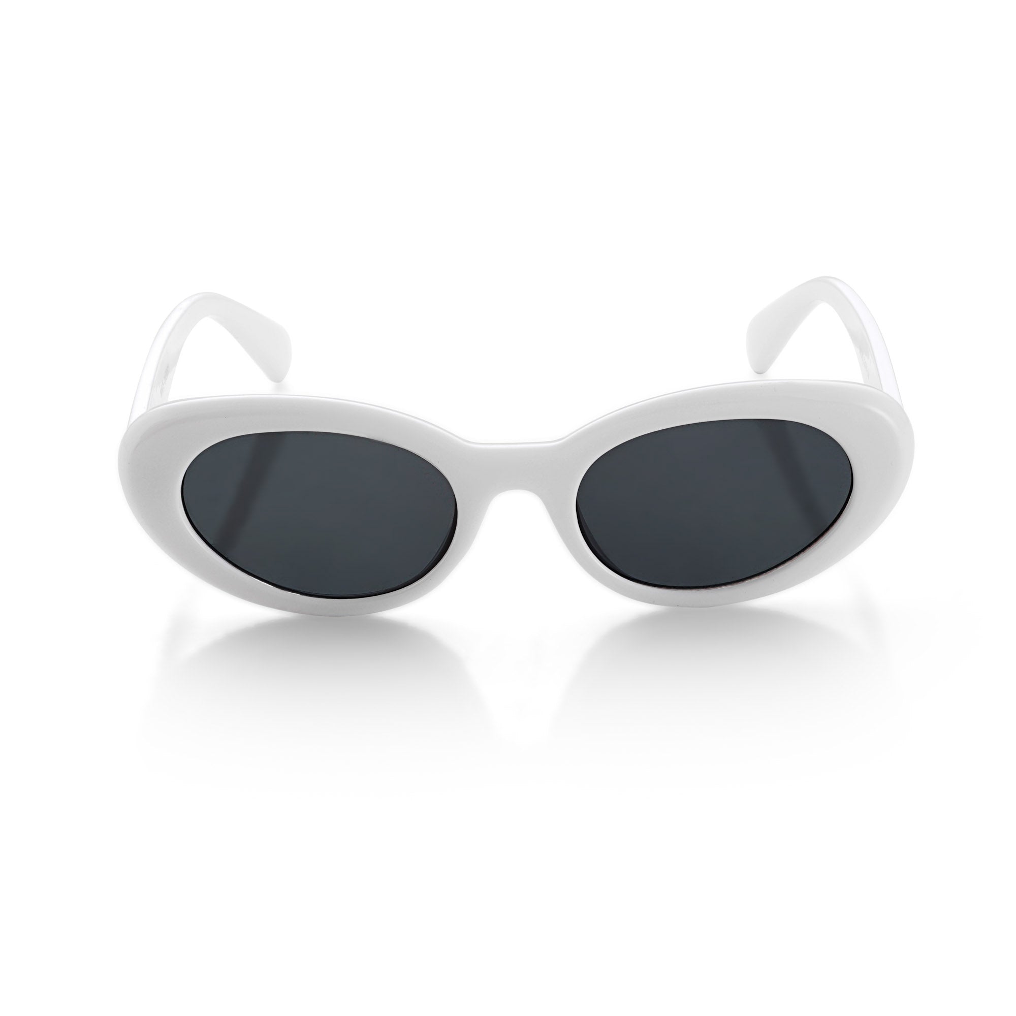 Thunderx | White Medium Full Rim Oval Sunglasses for Women [UV-protected]