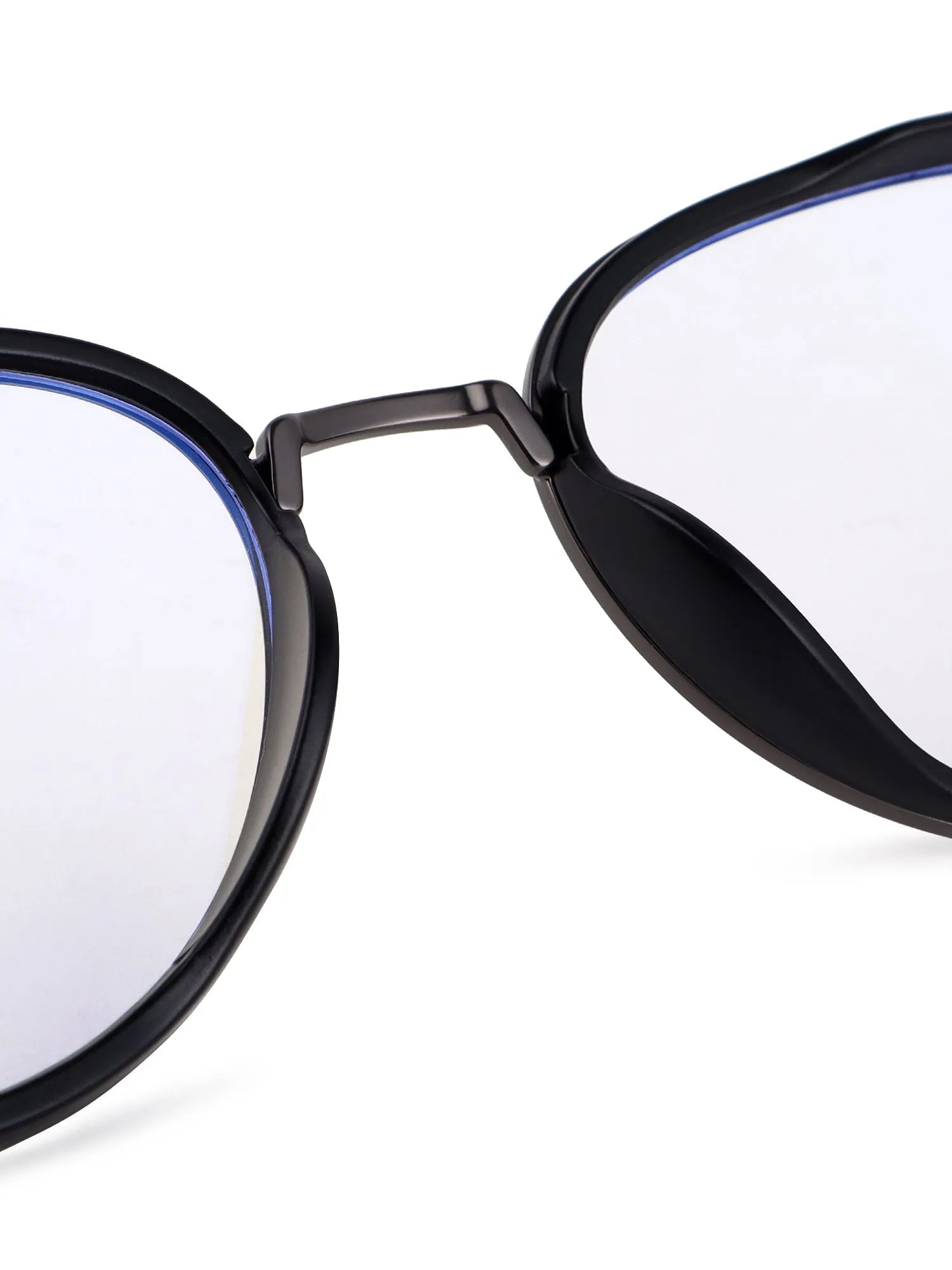 Caelium | Grey & Black Large Full Rim Aviator Clip-on for Men & Women [UV-protected]