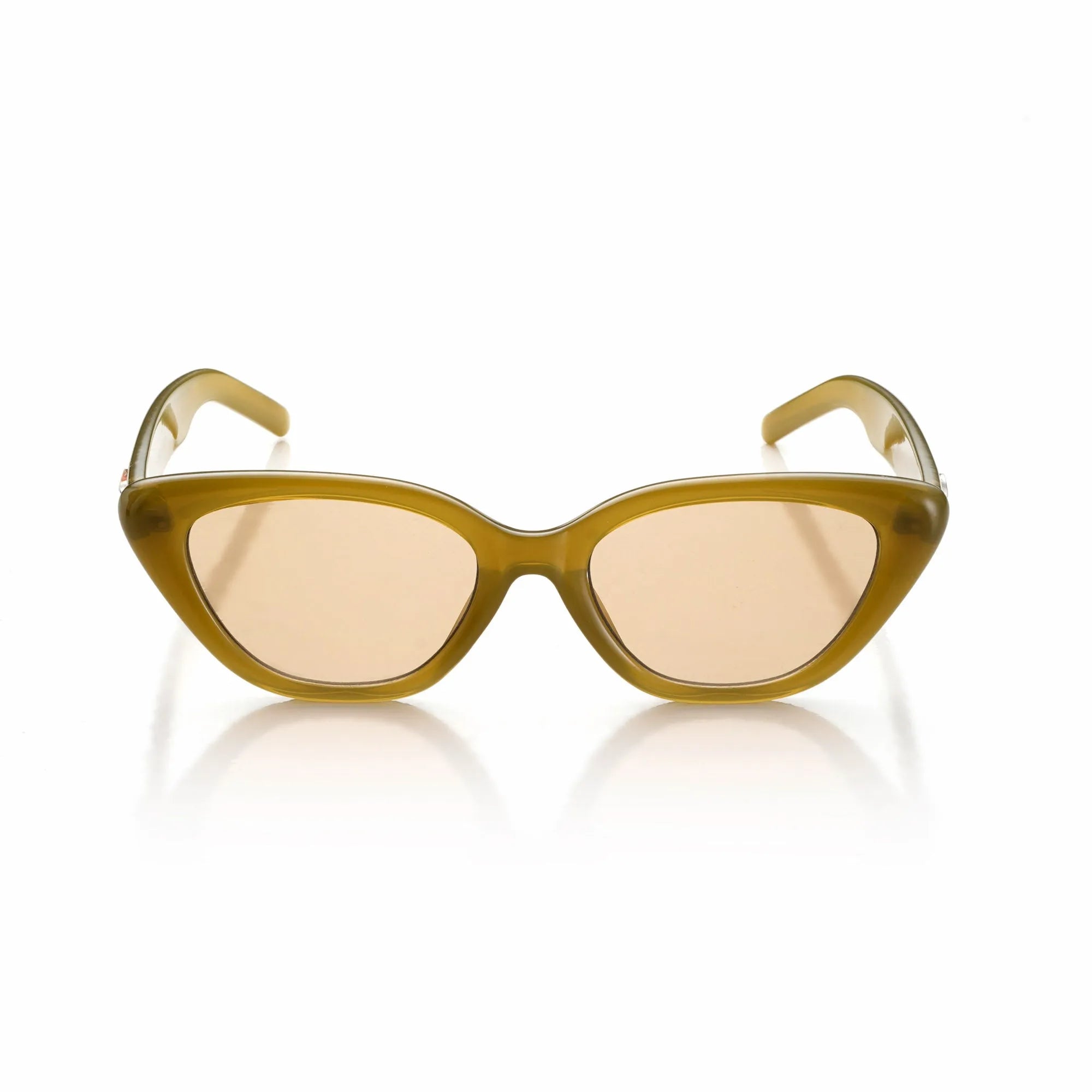 Syra | Transparent-Green Medium Full Rim Cat-Eye Sunglasses for Women [UV-protected] HASHTAG X WHITECHERRY