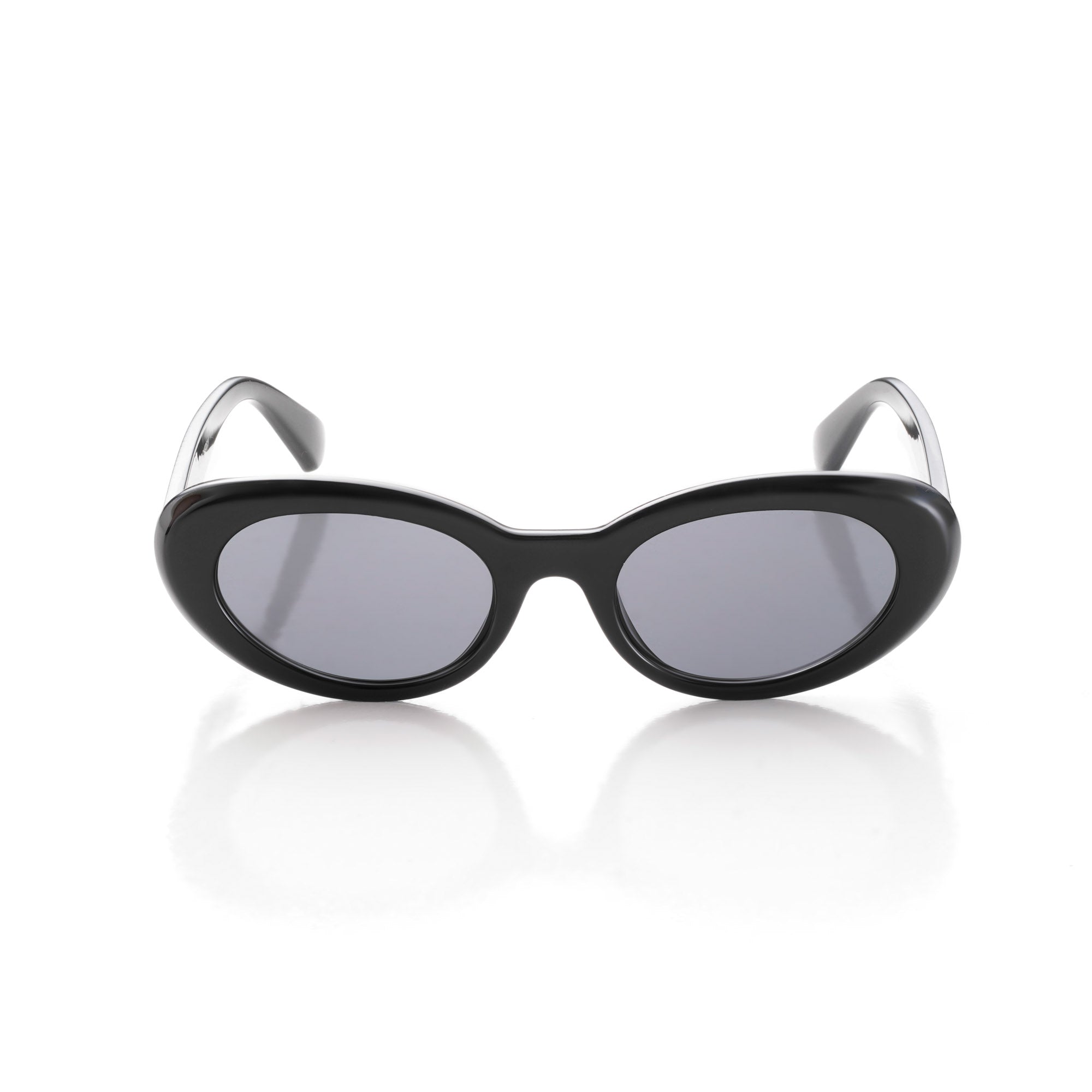 Thunderx | Black Medium Full Rim Oval Sunglasses for Women [UV-protected]
