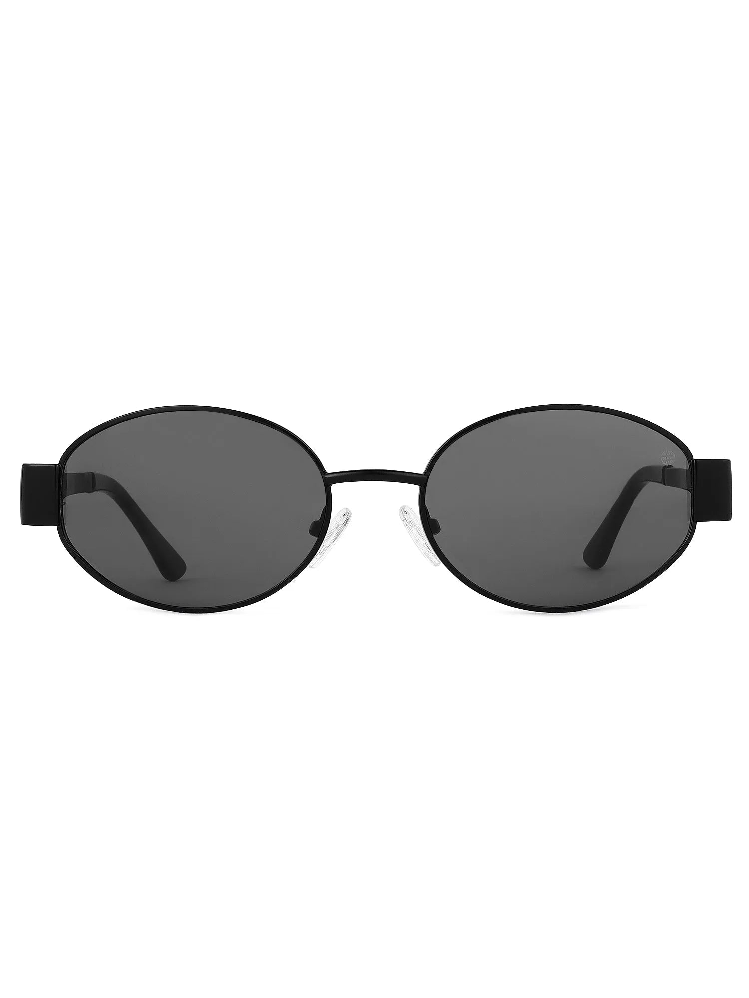 Fynora | Black Medium Full Rim Oval Sunglasses for Women [UV-protected]
