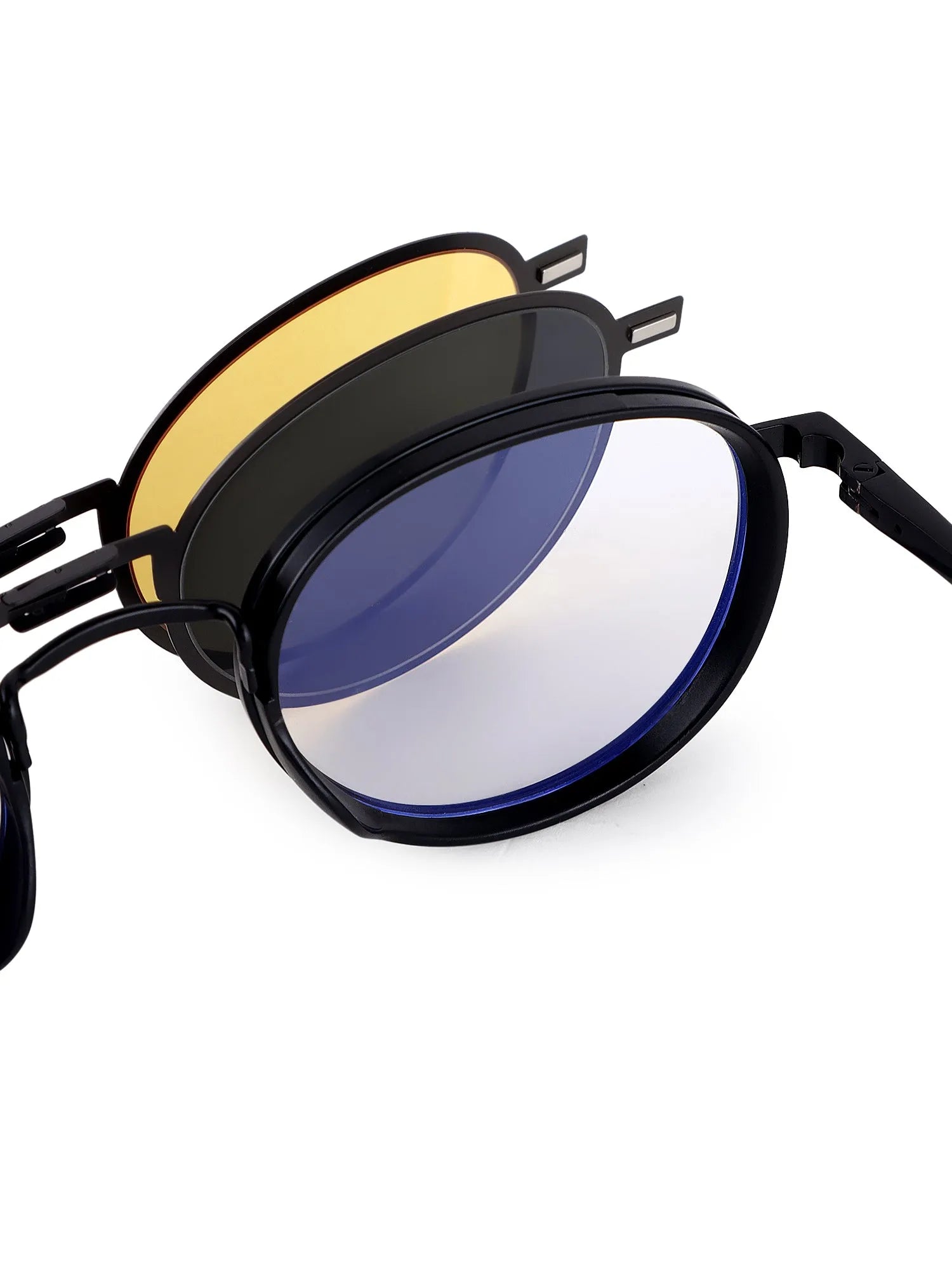 Ignisra | Black Medium Full Rim Oval Clip-on for Men & Women [UV-protected]