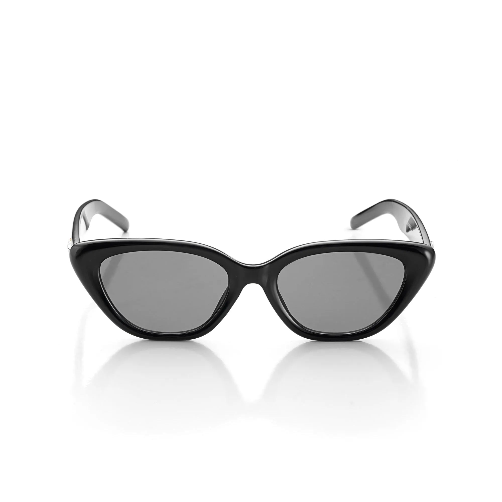 Syra | Black Medium Full Rim Cat-Eye Sunglasses for Women [UV-protected] HASHTAG X WHITECHERRY