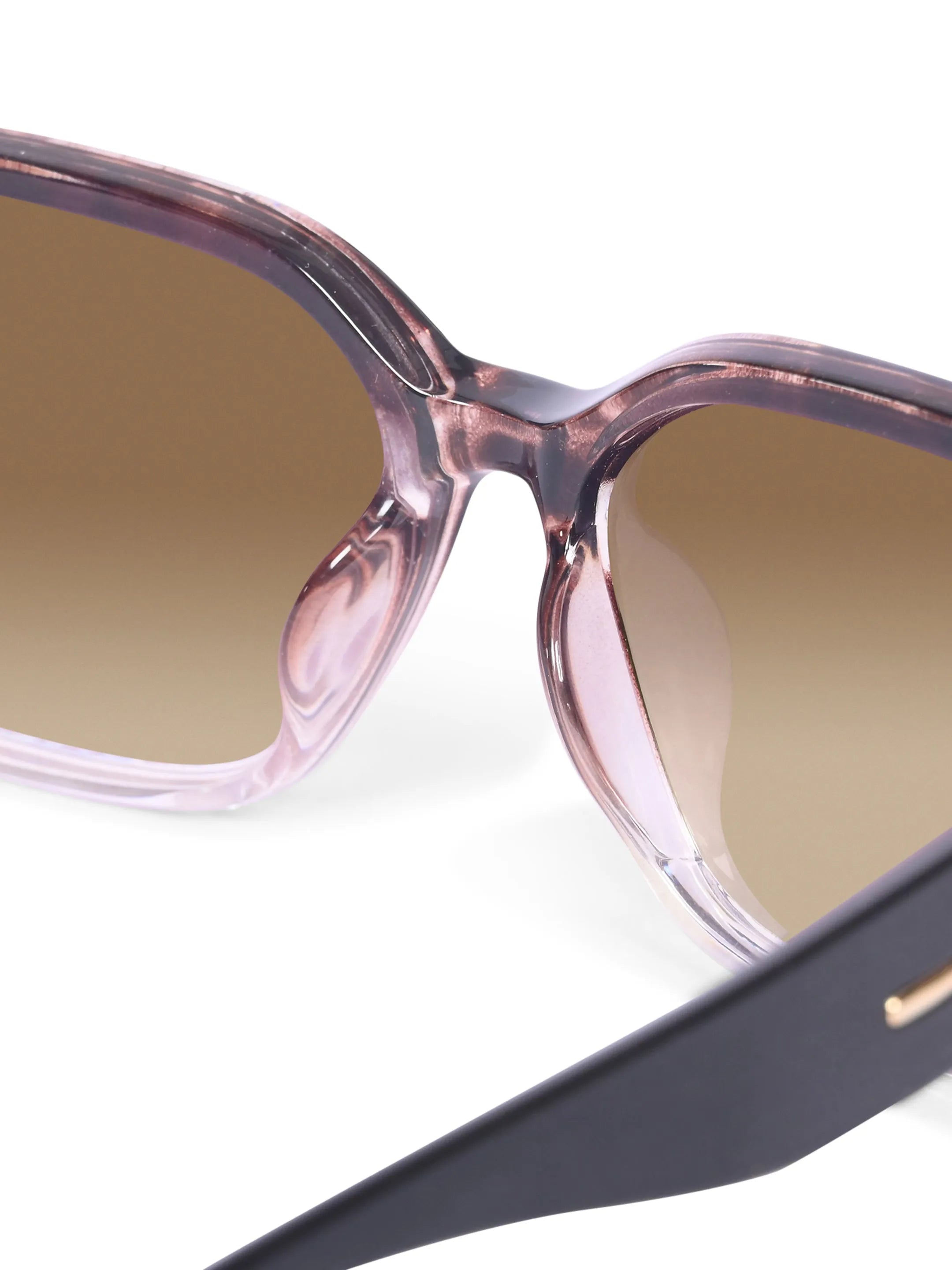 Caelion | Texture Brown Gradient Large Full Rim Cateye Sunglasses for Men & Women [UV-protected]