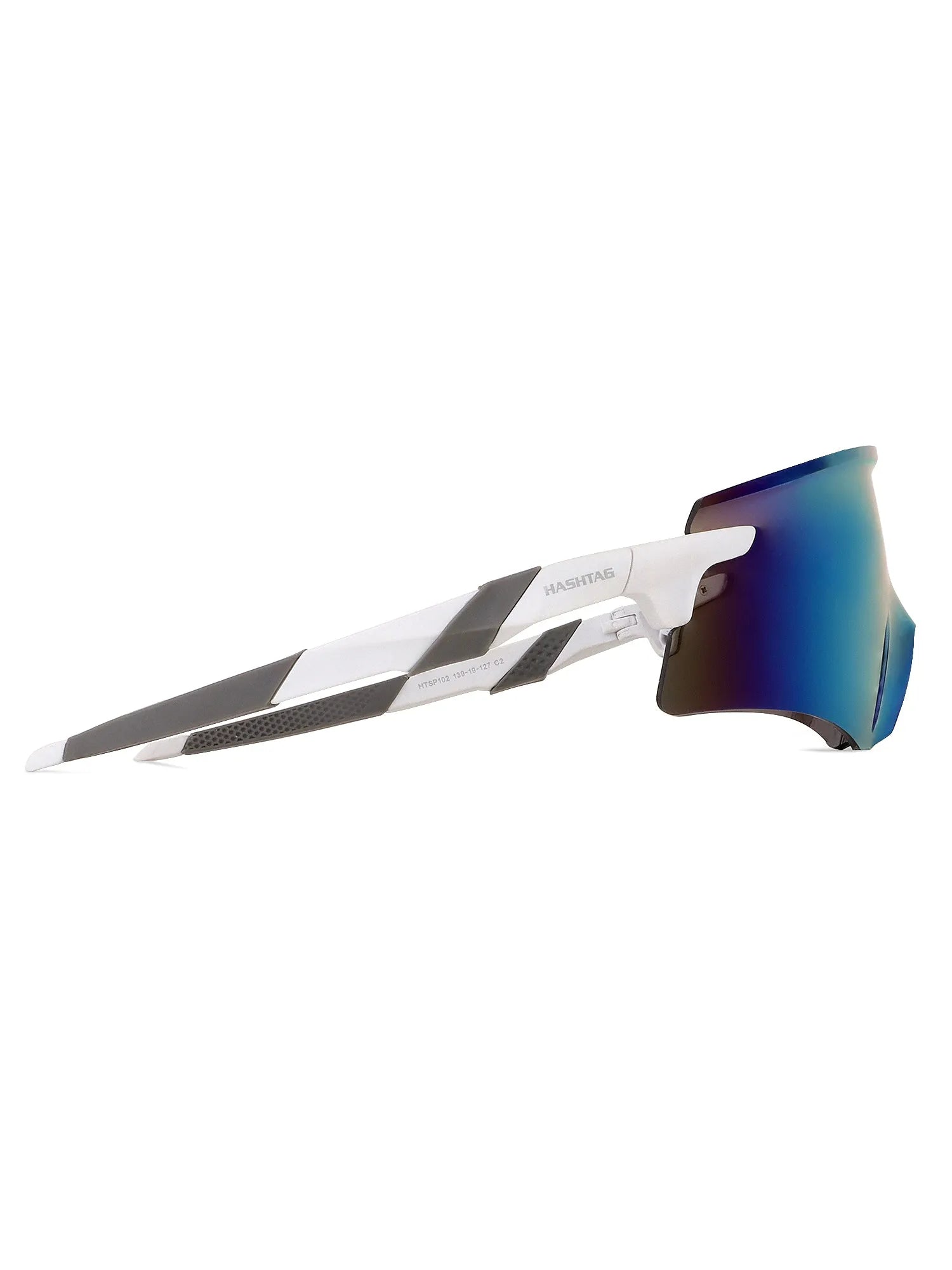 Drakion | White Medium Rim Less Shield Sports Glasses for Men & Women [UV-protected]