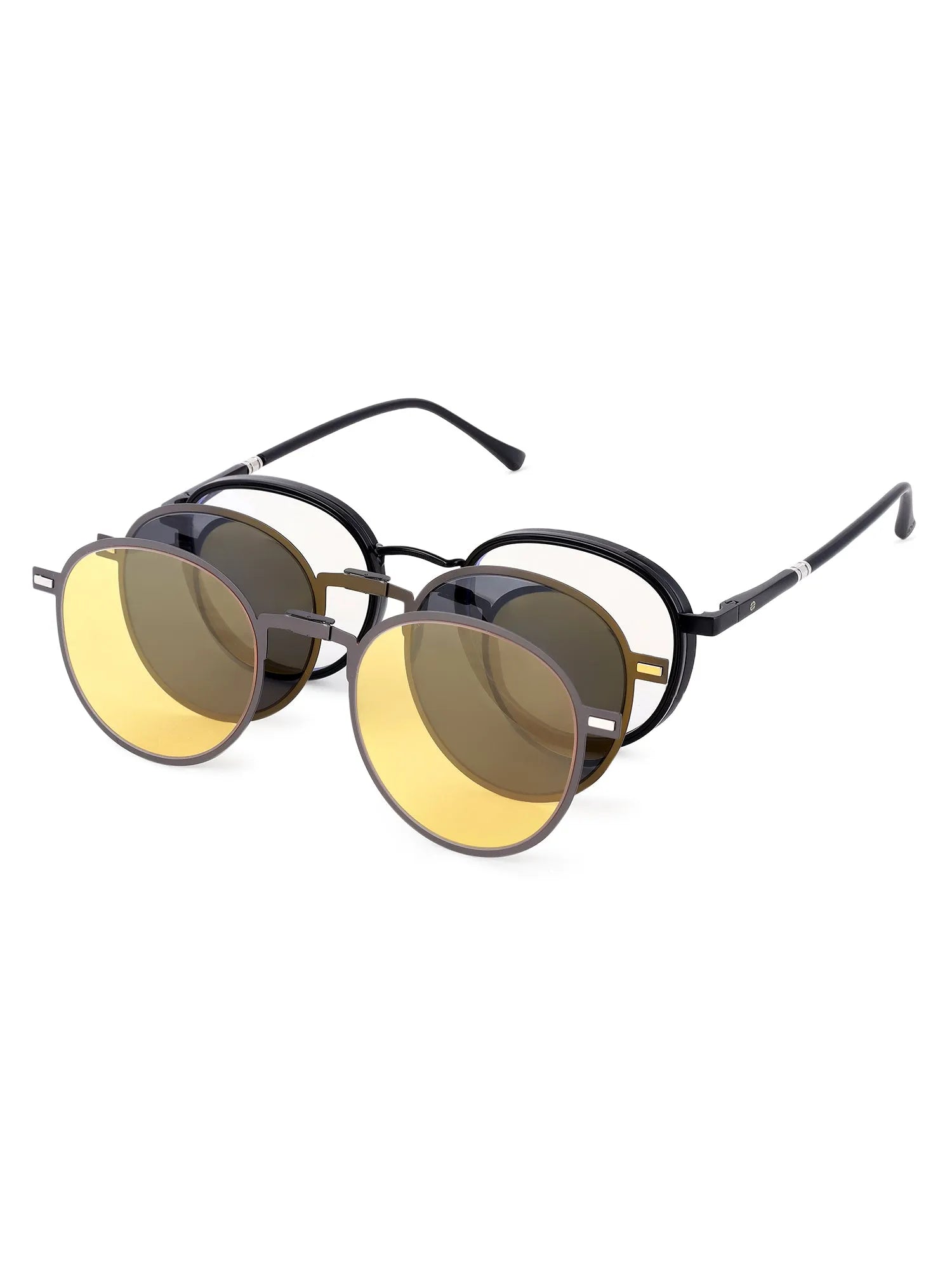 Ignisra | Black Medium Full Rim Oval Clip-on for Men & Women [UV-protected]